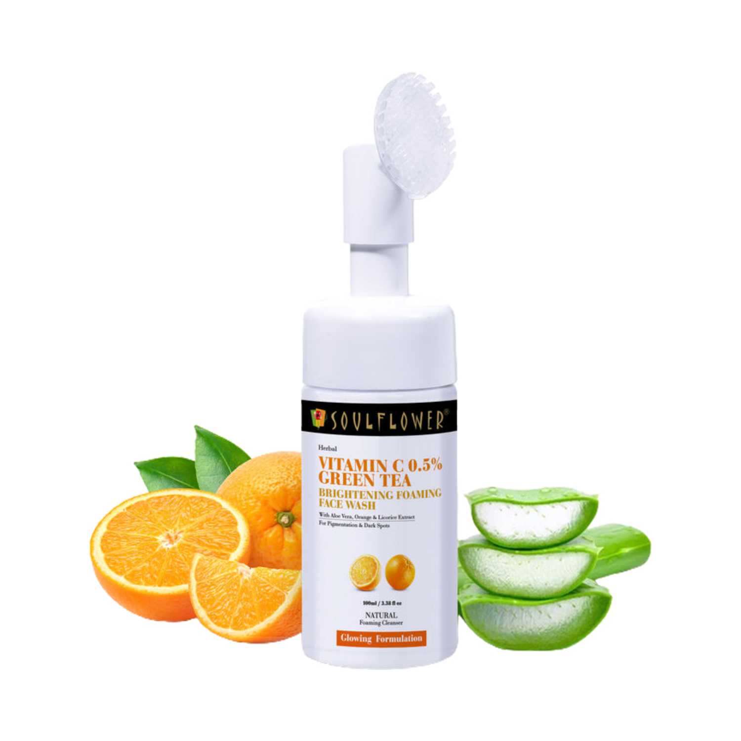 Soulflower | Soulflower Herb Green Tea Brightening Foaming Face Wash - (100ml)