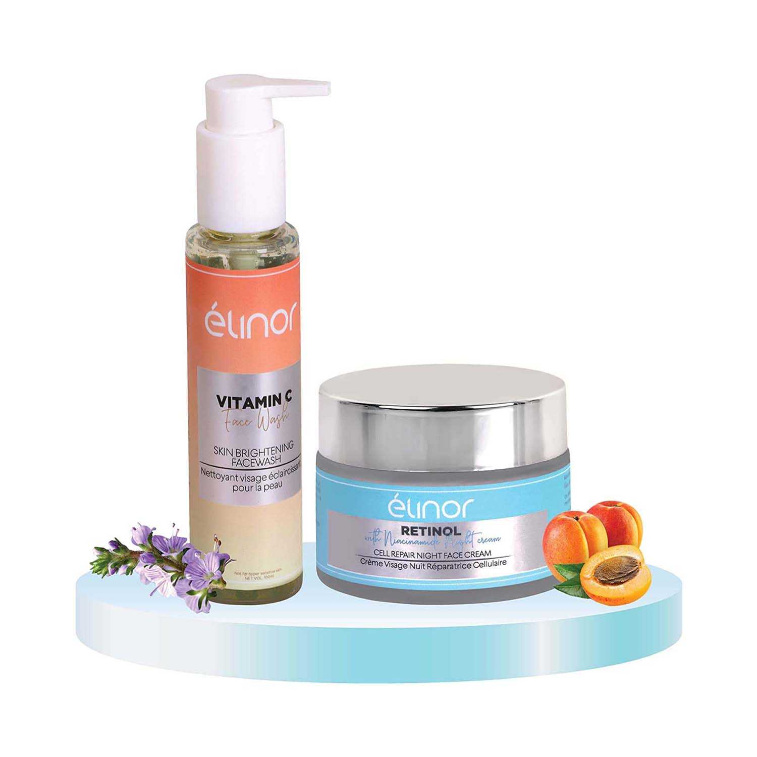 ELINOR | Elinor Vitamin C Face Wash And Retinol with Niacinamide Night Cream (2 Pcs)