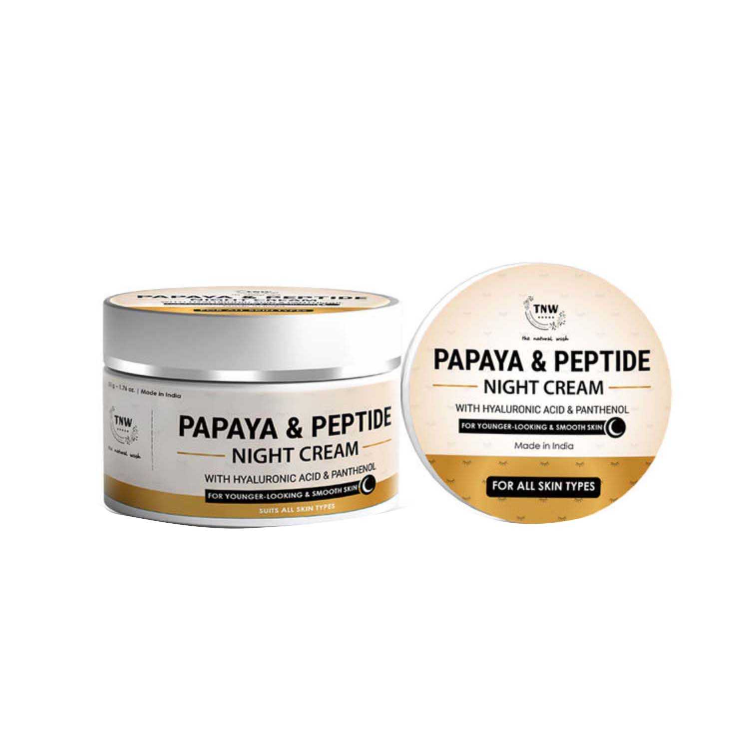 TNW The Natural Wash | The Natural Wash Papaya & Peptide Night Cream - (50g)