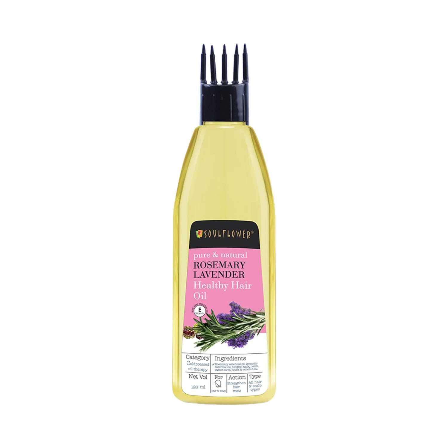 Soulflower | Soulflower Pure And Natural Rosemary Lavender Healthy Hair Oil - (120ml)