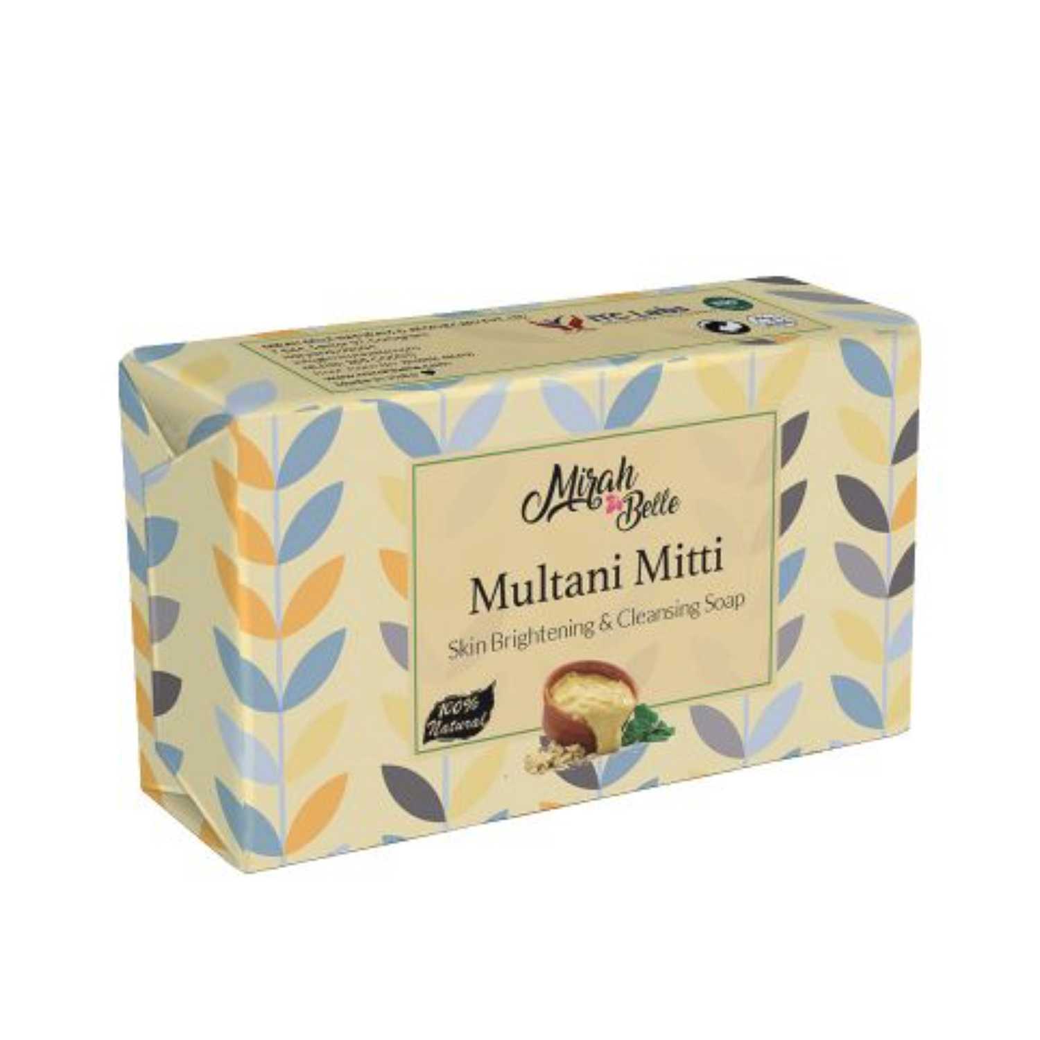 Mirah Belle | Mirah Belle Organic Multani Mitti Skin Brightening & Cleansing Soap (125g)
