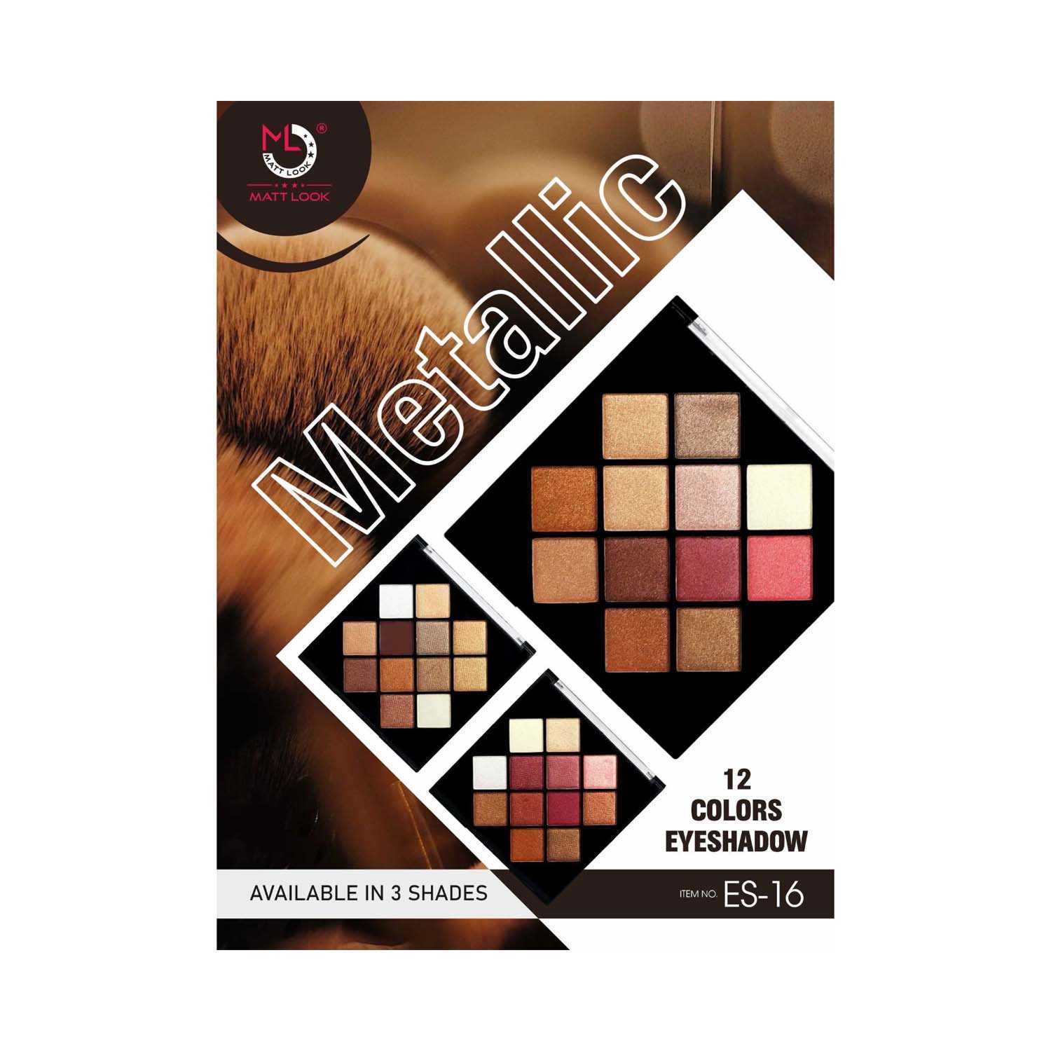 Matt Look | Matt Look Metallic Eyeshadow Palette - 01 Multicolor (20g)