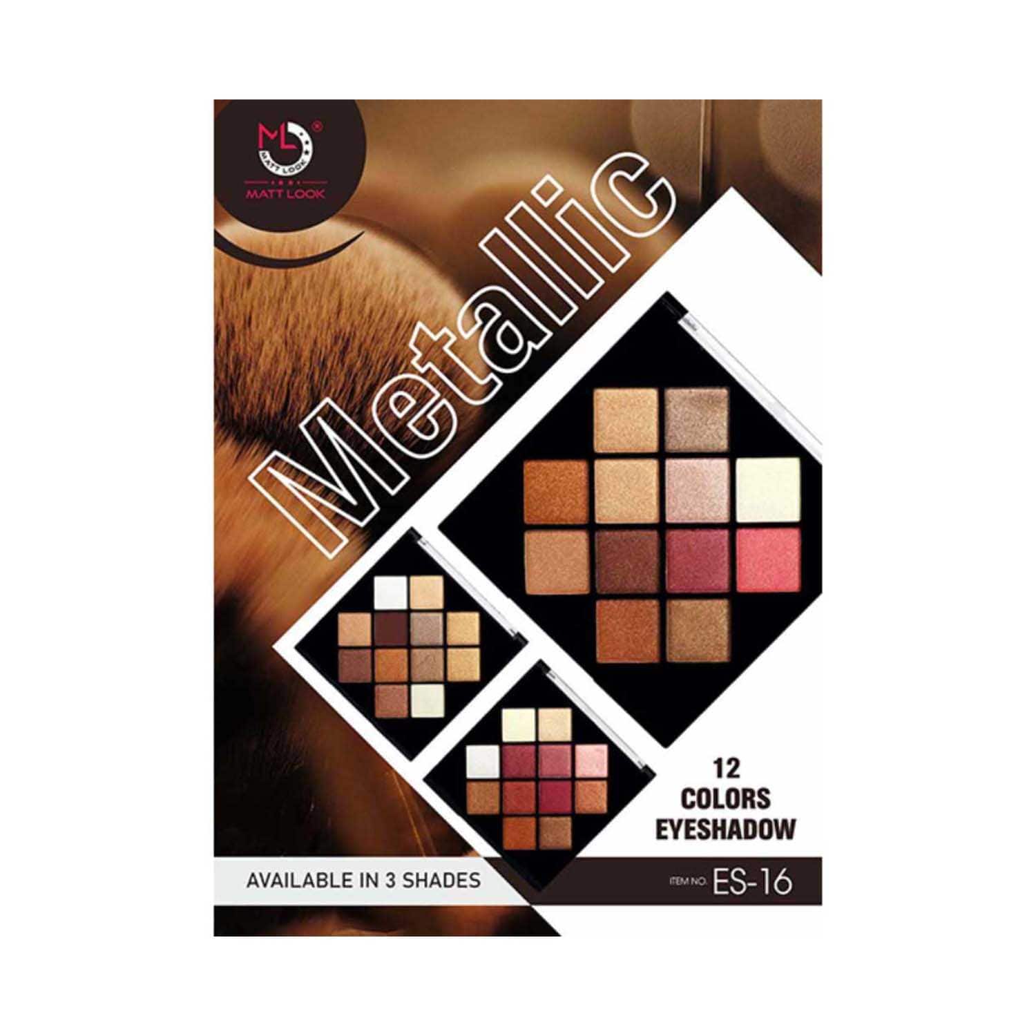Matt Look | Matt Look Metallic Eyeshadow Palette - 02 Multicolor (20g)