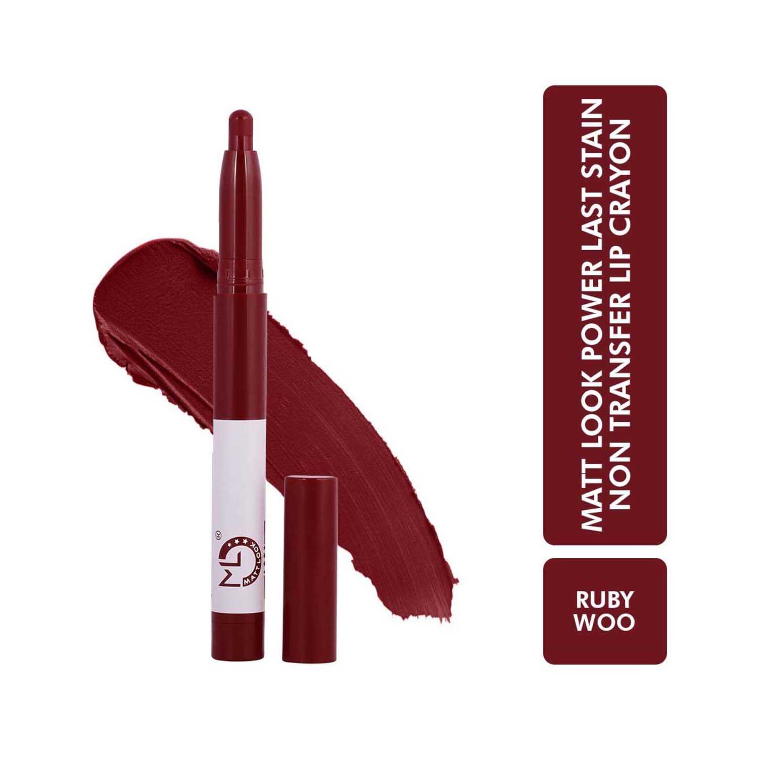 Matt Look | Matt Look Power Last Lip Stain Crayon Lipstick - Ruby Woo (1.3g)