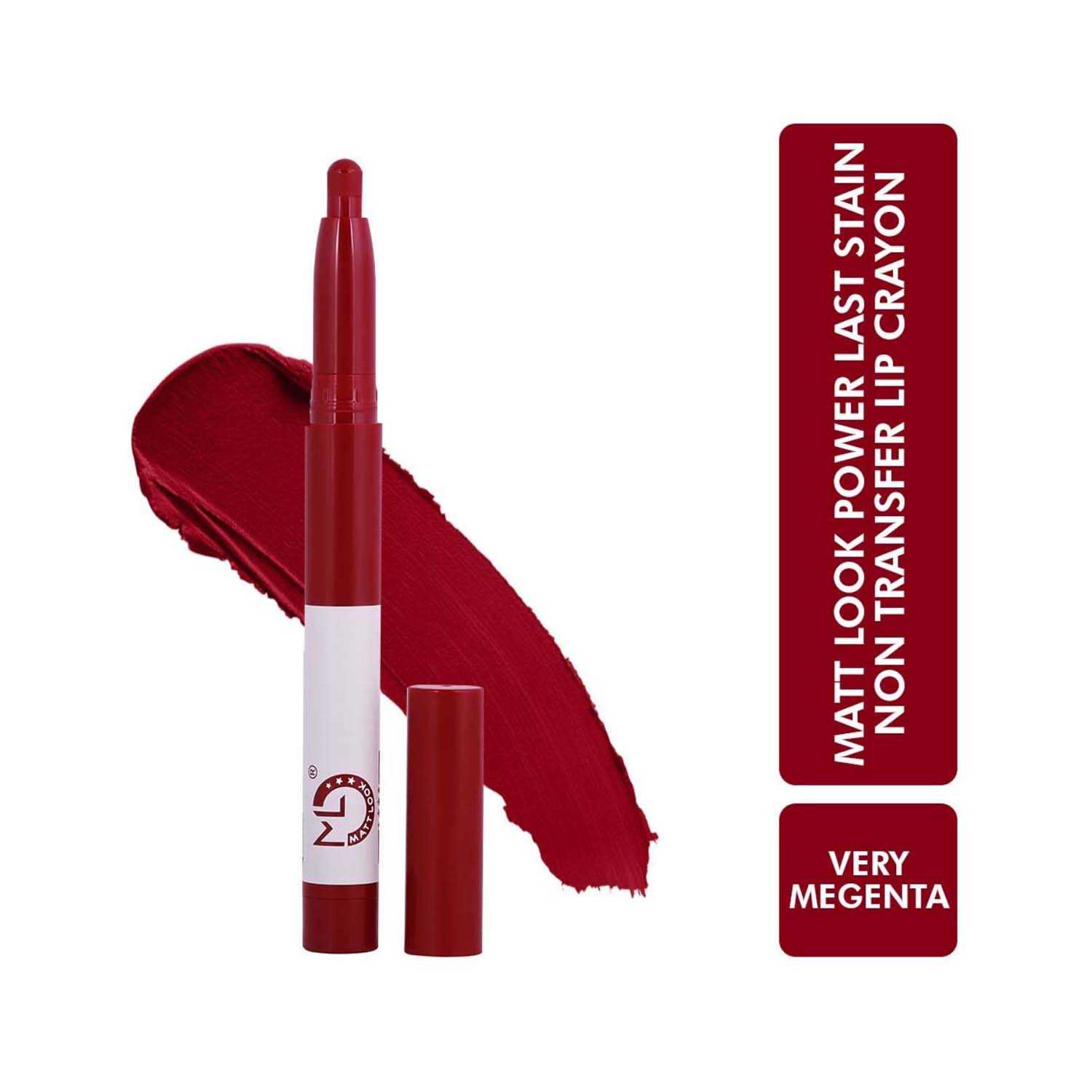 Matt Look | Matt Look Power Last Lip Stain Crayon Lipstick - Very Magenta (1.3g)