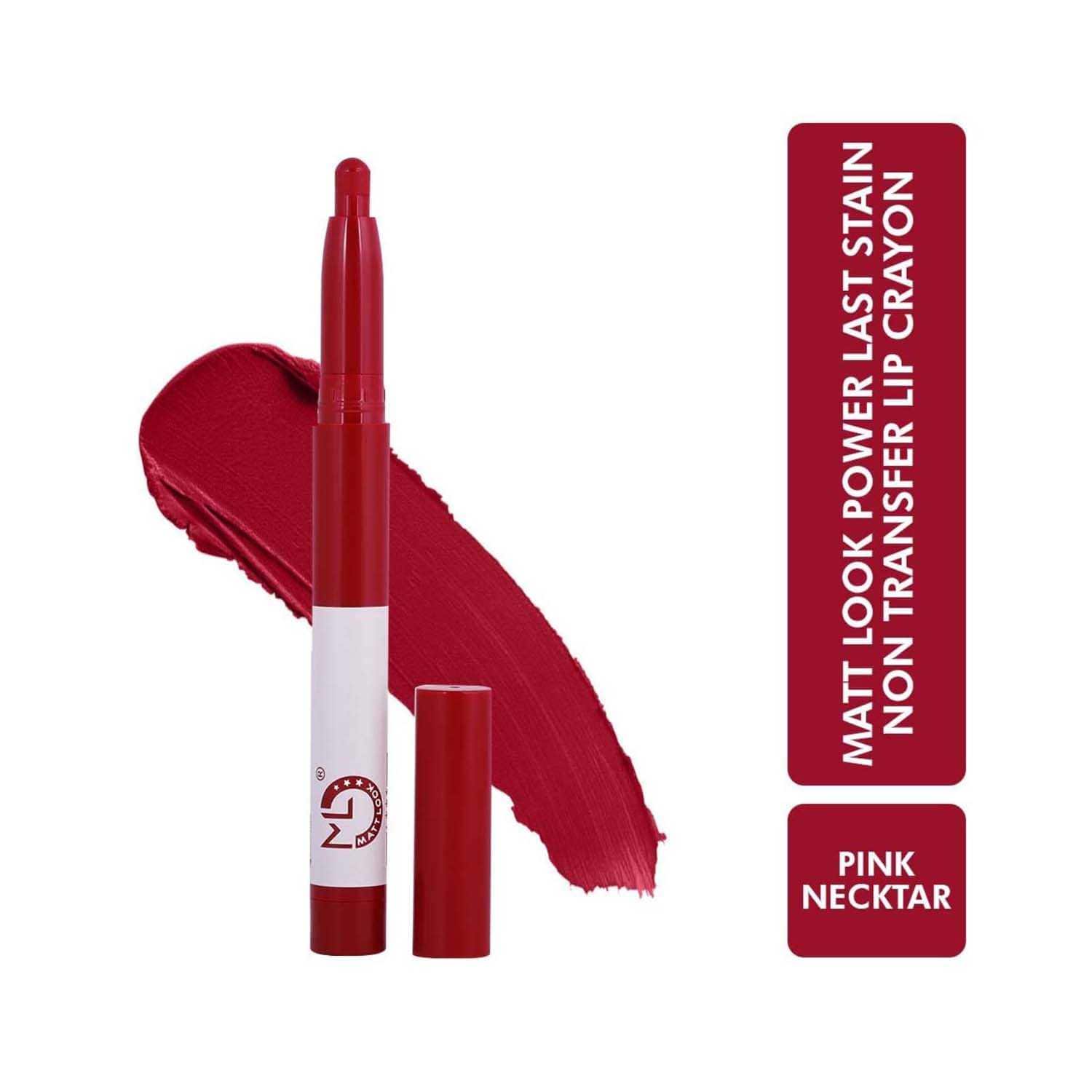 Matt Look | Matt Look Power Last Lip Stain Crayon Lipstick - Pink Nectar (1.3g)