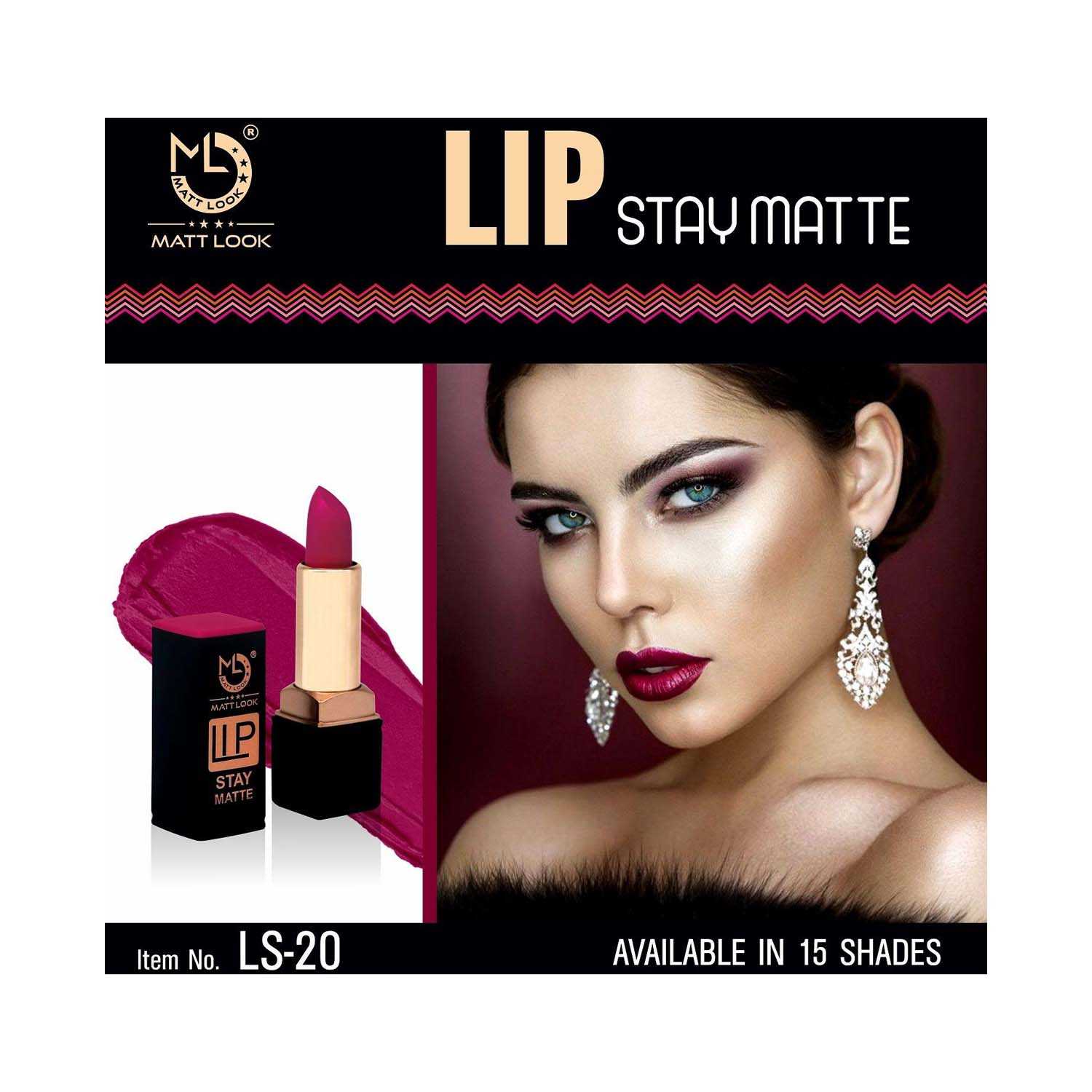 Matt Look | Matt Look Stay Matte Lipstick - 04 Velvet Maroon (3.5g)