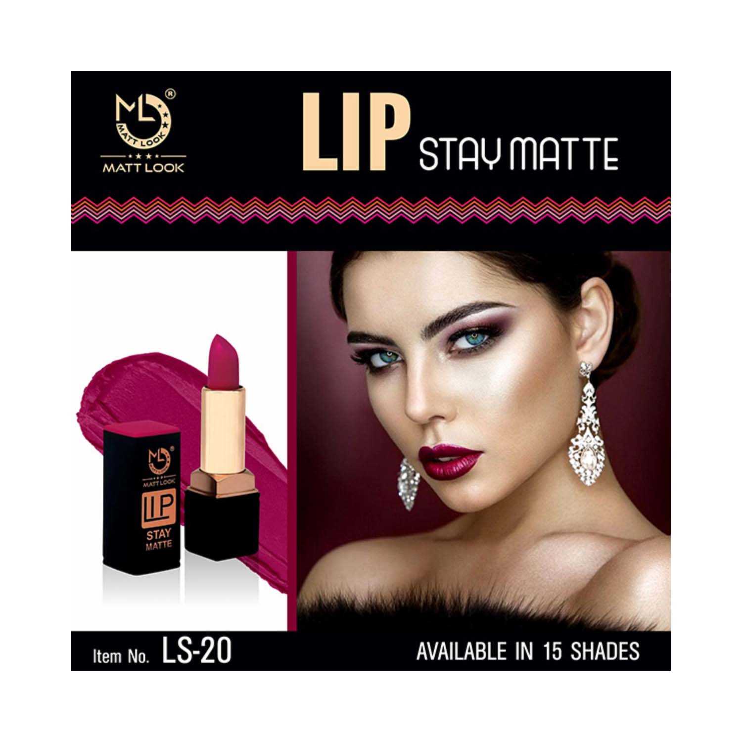 Matt Look | Matt Look Stay Matte Lipstick - 12 Fusion Pink (3.5g)