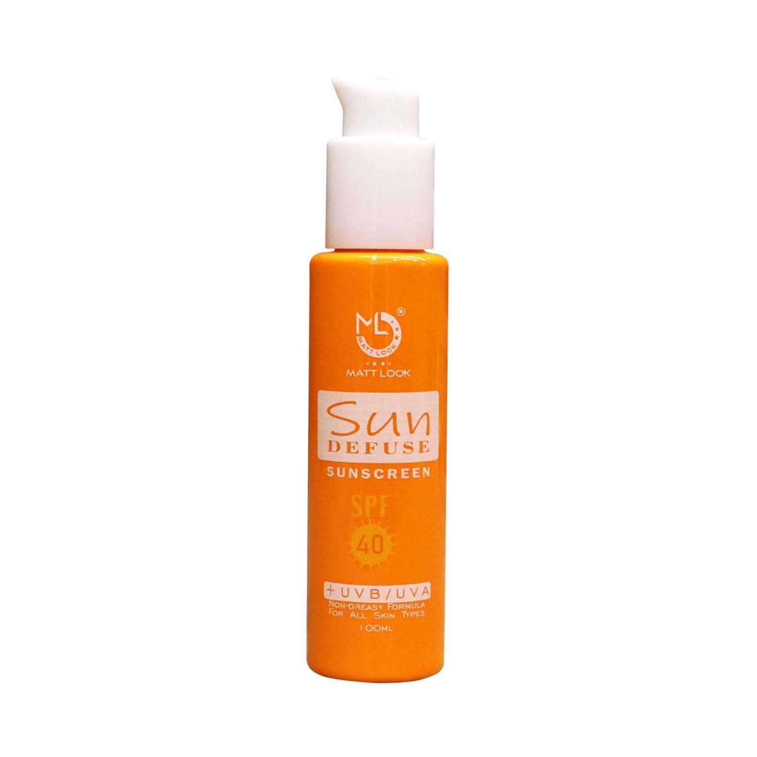 Matt Look | Matt Look Sun Defuse SPF 40 Sunscreen - 01 Shade (100ml)
