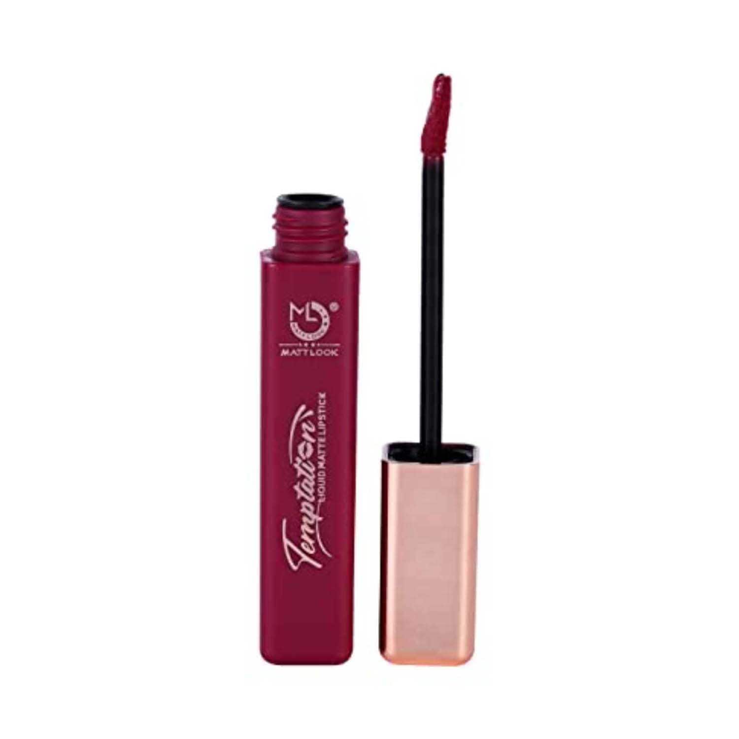 Matt Look | Matte Look Temptation Liquid Matte Lipstick - 07 Black Cherry (5ml)