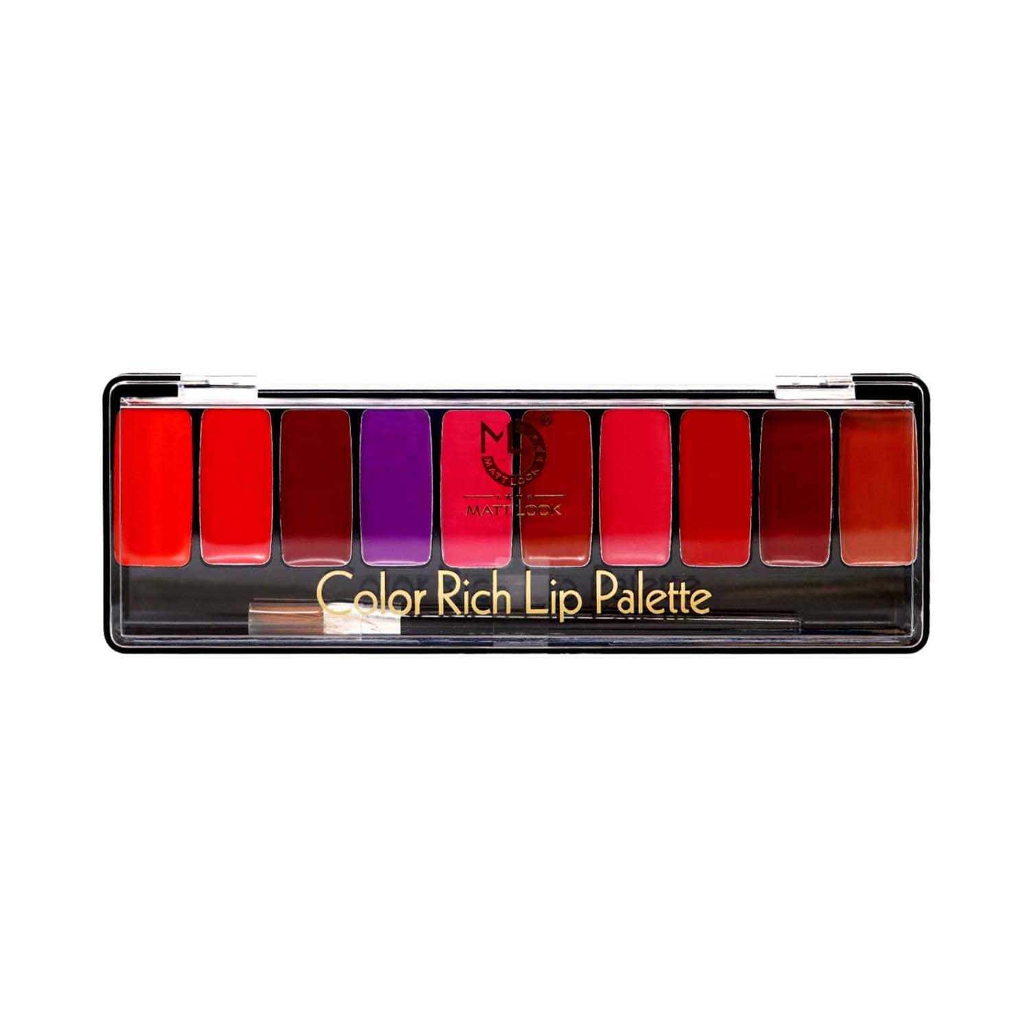 Matt Look | Matt Look 10 Colour Rich Lip Palette - 03 Multicolor (8g)