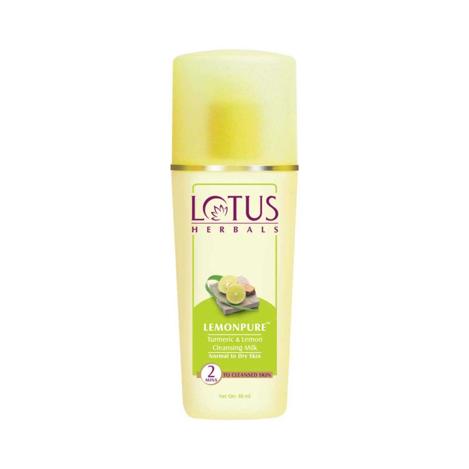 Lotus | Lotus Herbals Lemonpure Turmeric & Lemon Cleansing Milk - (80ml)