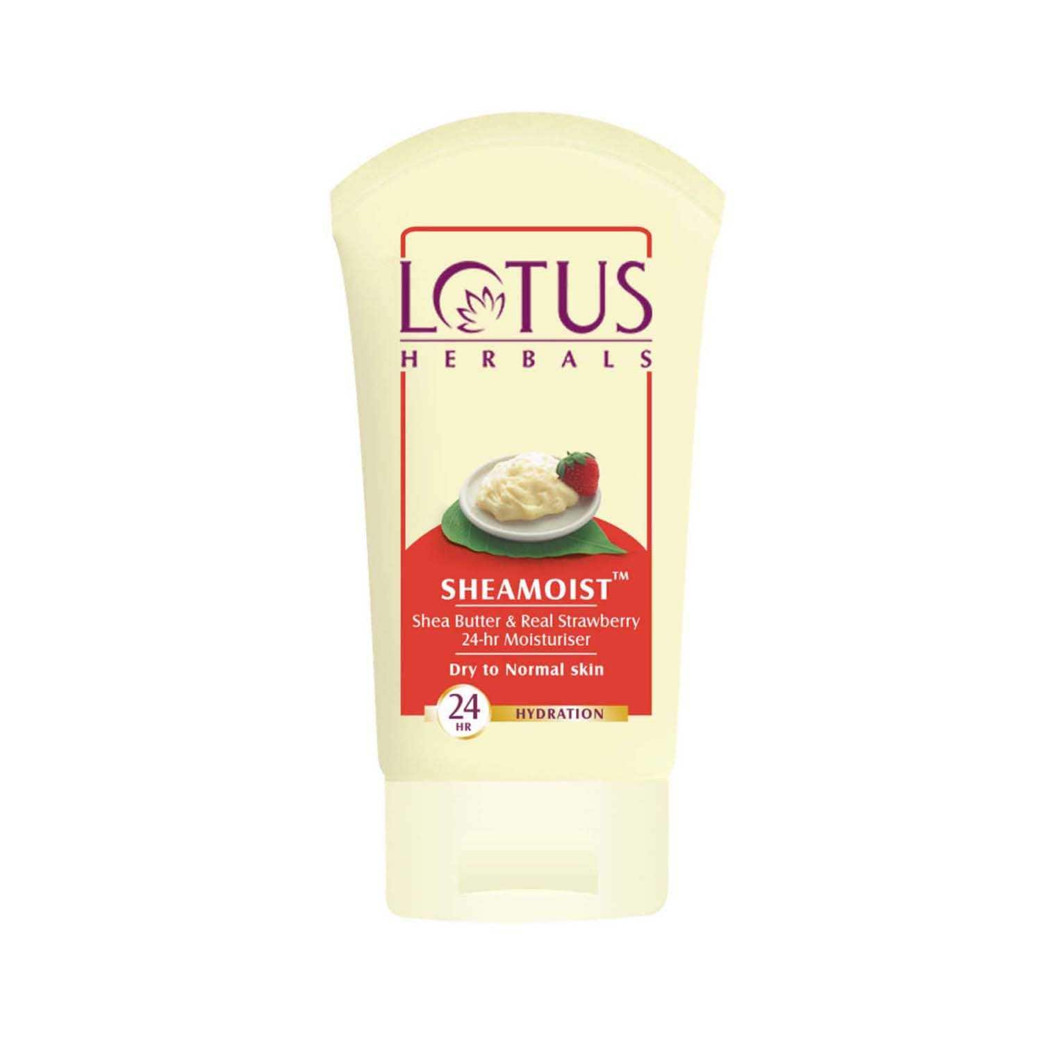 Lotus | Lotus Herbals Sheamoist Shea Butter & Real Strawberry 24Hr Moisturiser - (60g)