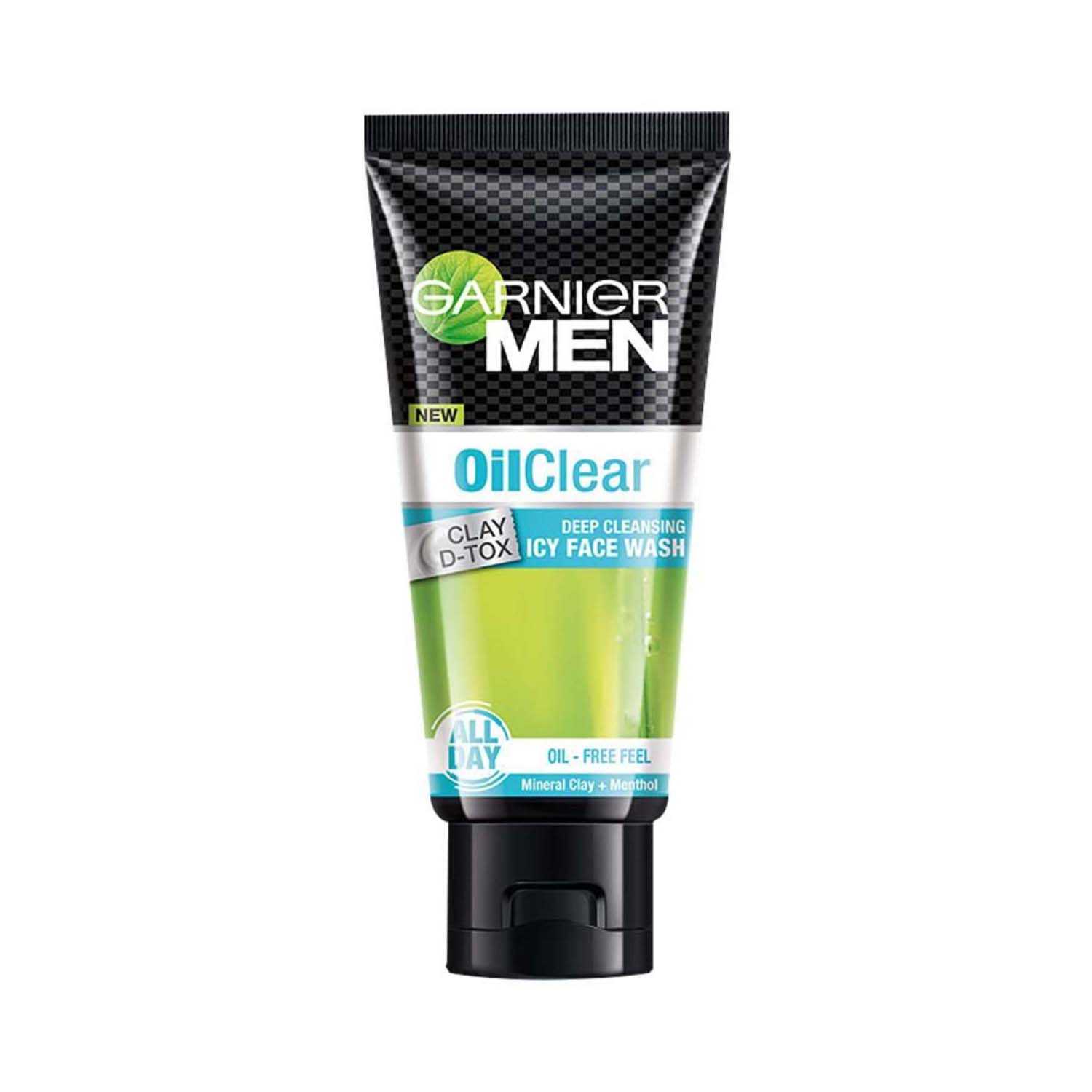 Garnier | Garnier Men Oil Clear Clay D-Tox Deep Cleansing Icy Face Wash (50g)