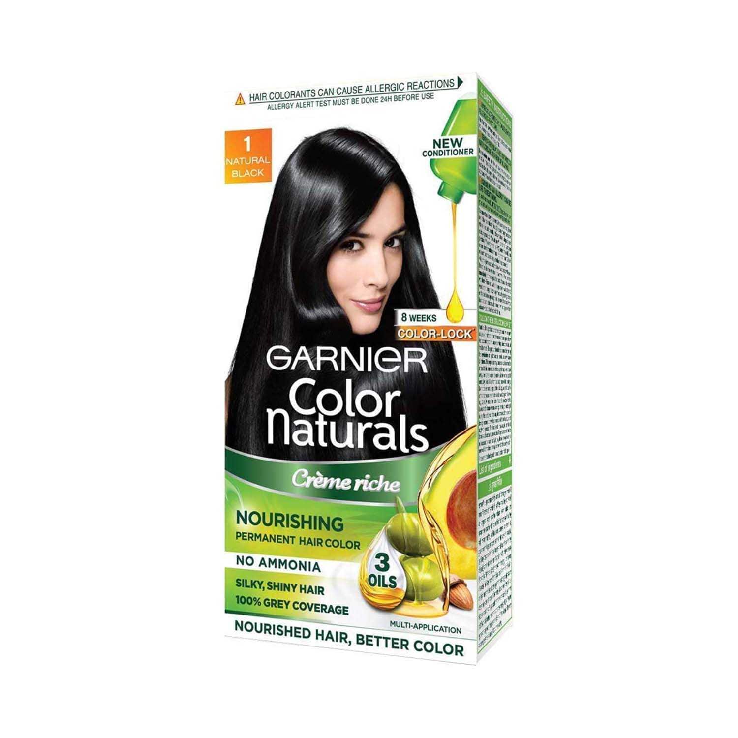 Garnier | Garnier Color Naturals Creme Hair Color - Shade 1 Natural Black (70ml + 60g)