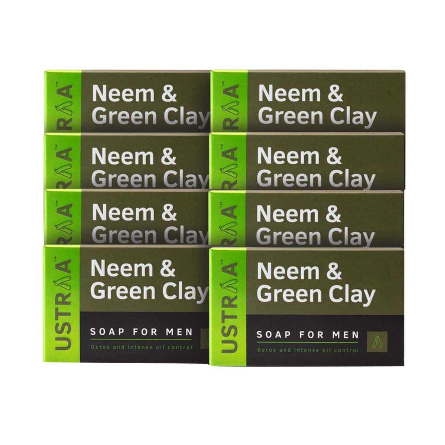Ustraa | Ustraa Neem & Green Clay Soap - (8 Pcs)