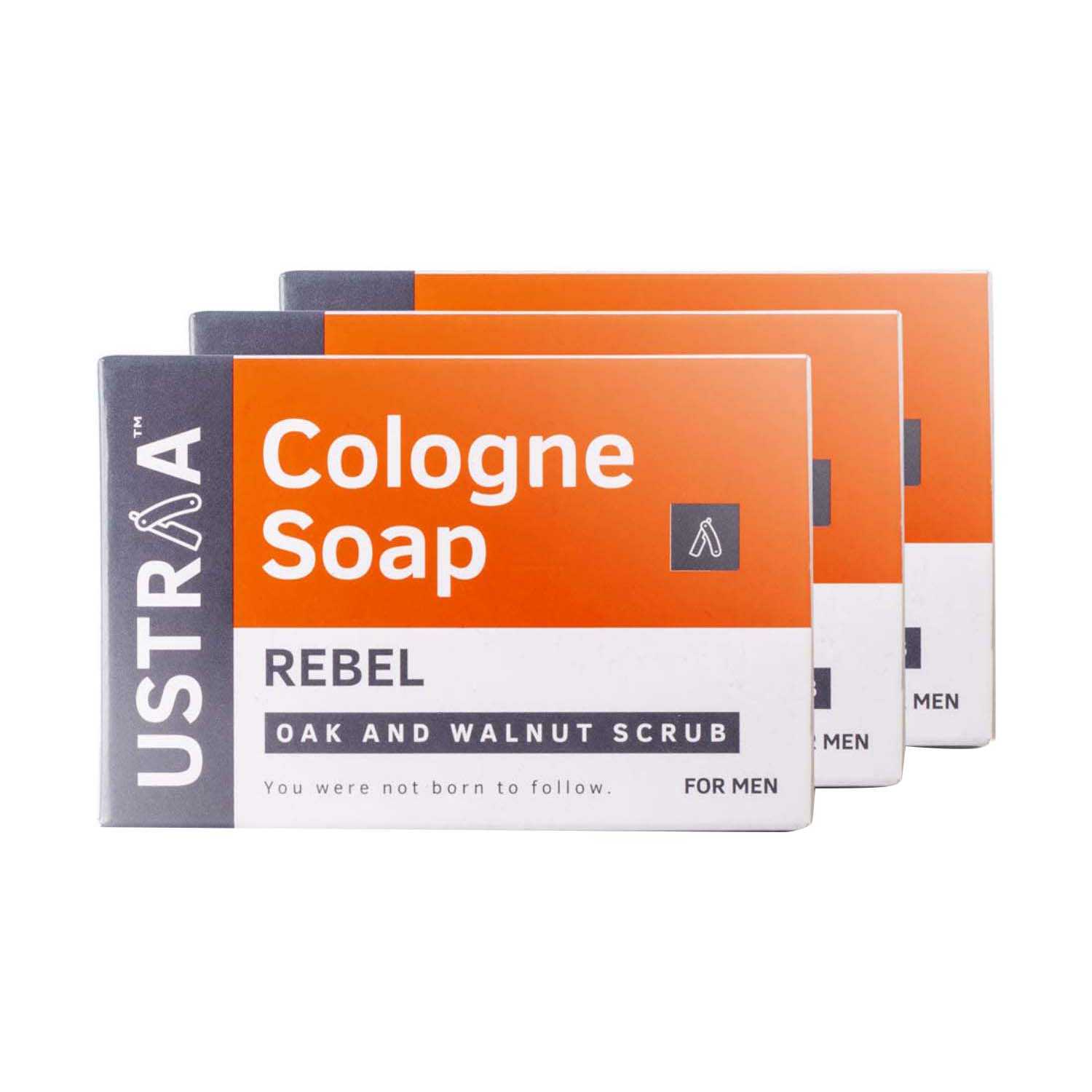 Ustraa | Ustraa Rebel Oak and Walnut Scrub Cologne Soap - (3 Pcs)