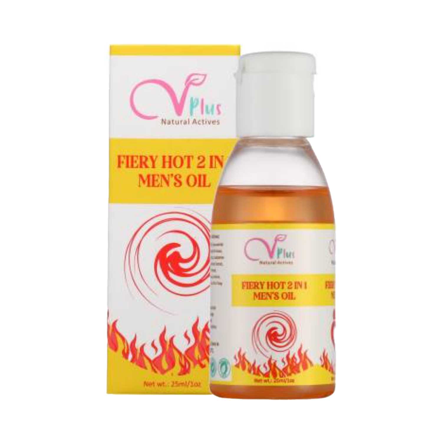 Vigini | Vigini 2-In-1 Vplus Fiery Hot Men's Lubricant Massage Oil (25ml)