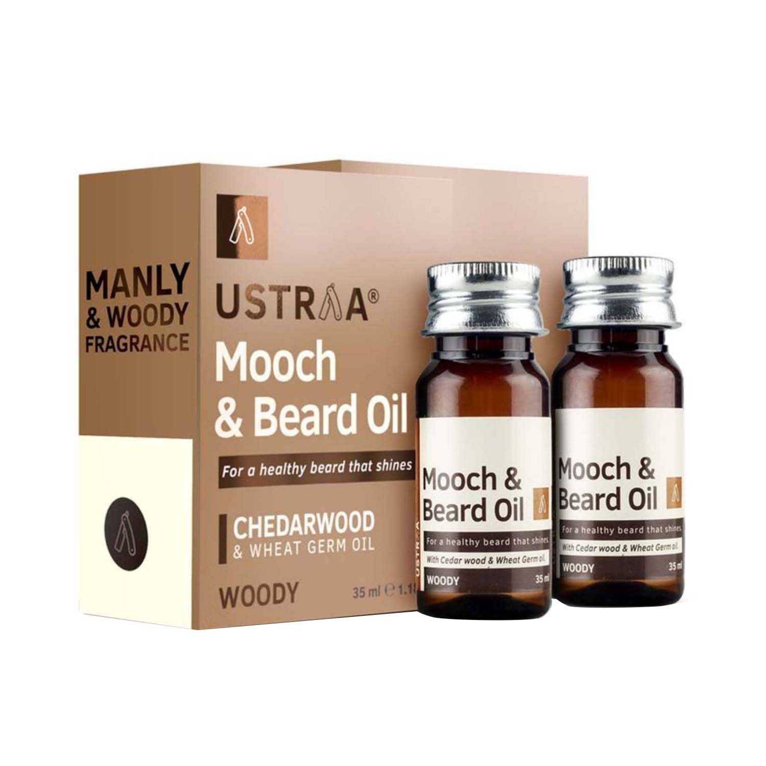 Ustraa | Ustraa Mooch & Beard Oil - (2 Pcs)