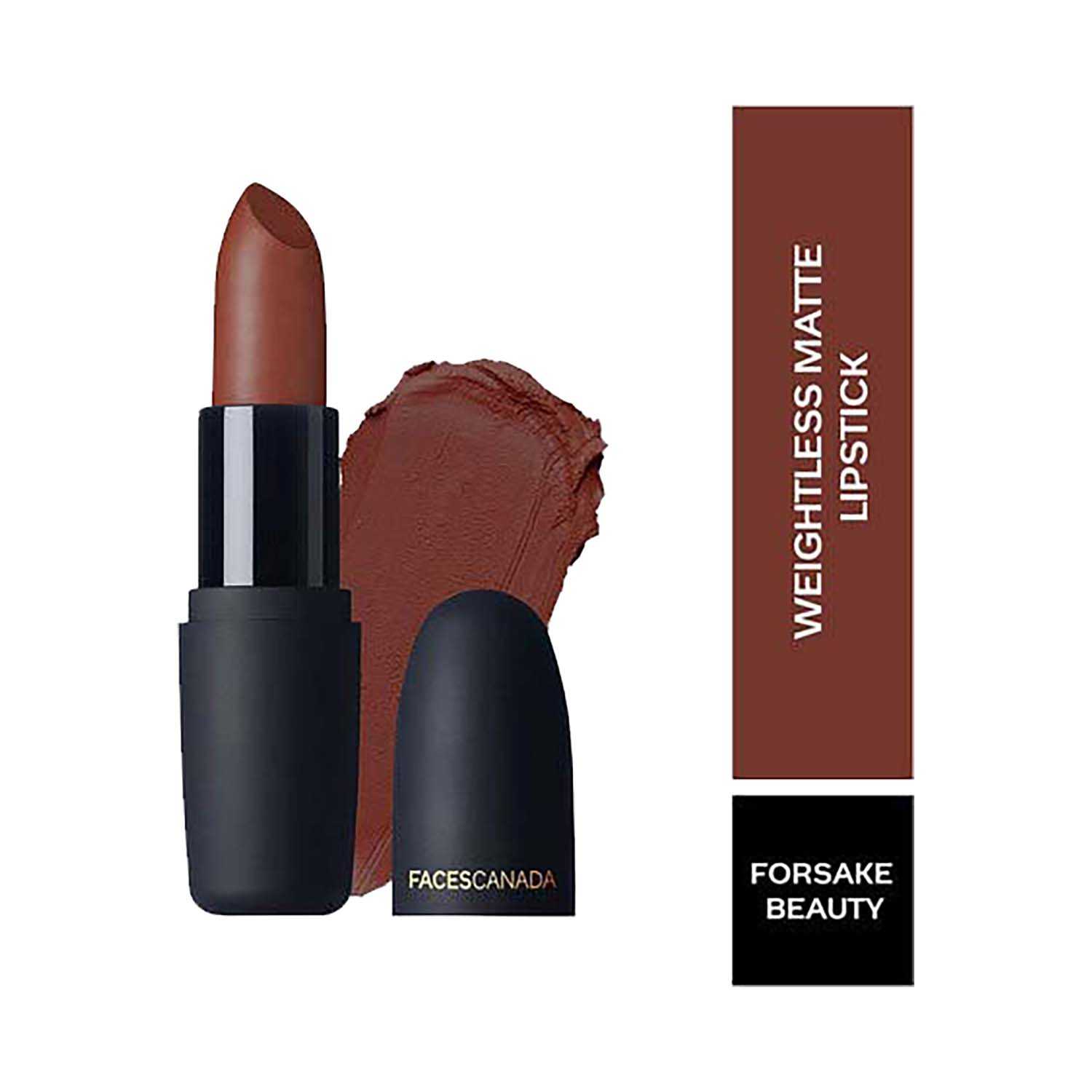 Faces Canada | Faces Canada Weightless Matte Finish Lipstick - 01 Forsake Beauty 4g