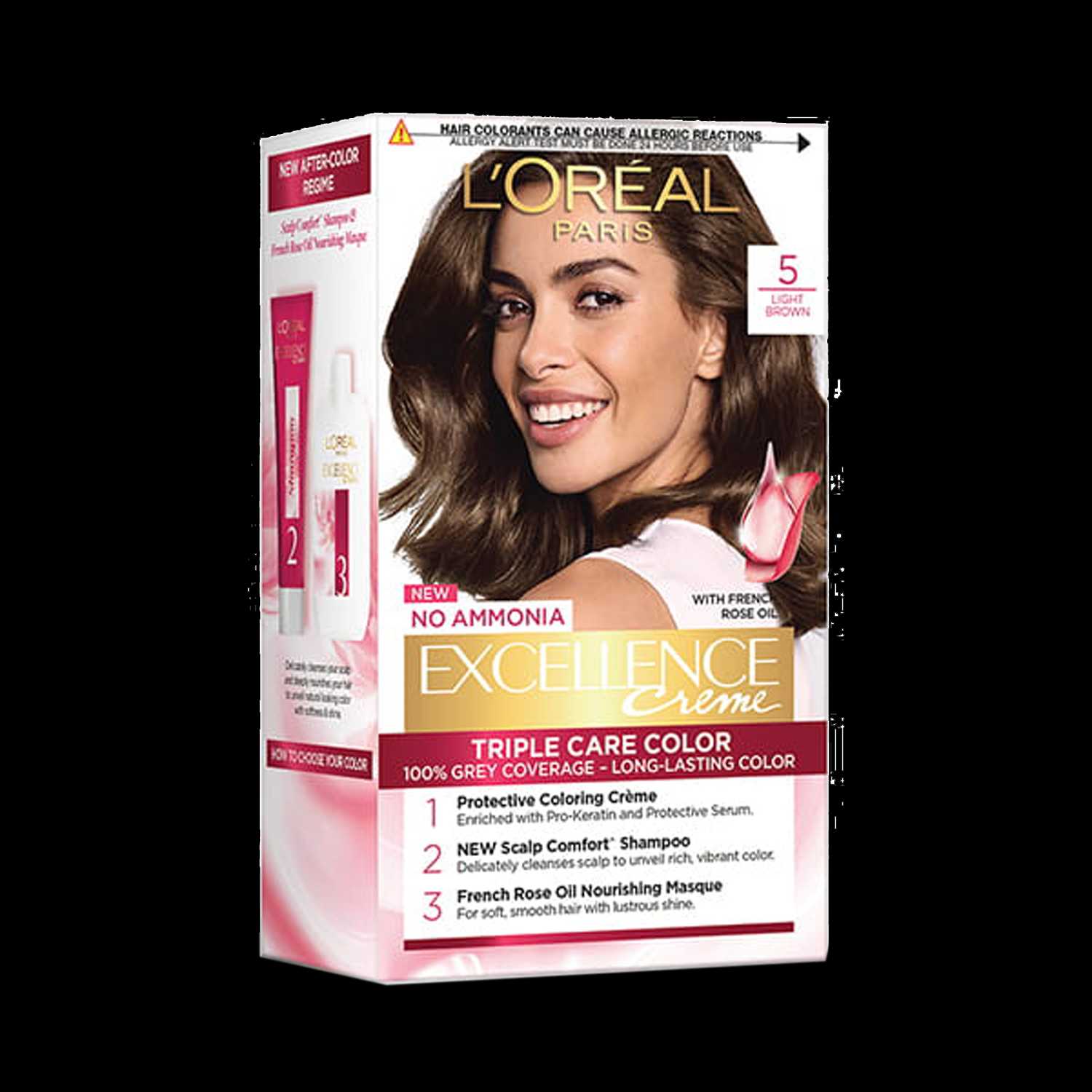 L'Oreal Paris | L'Oreal Paris Excellence Creme Hair Color, 5 Light Brown/Natural Brown, 72ml+100g