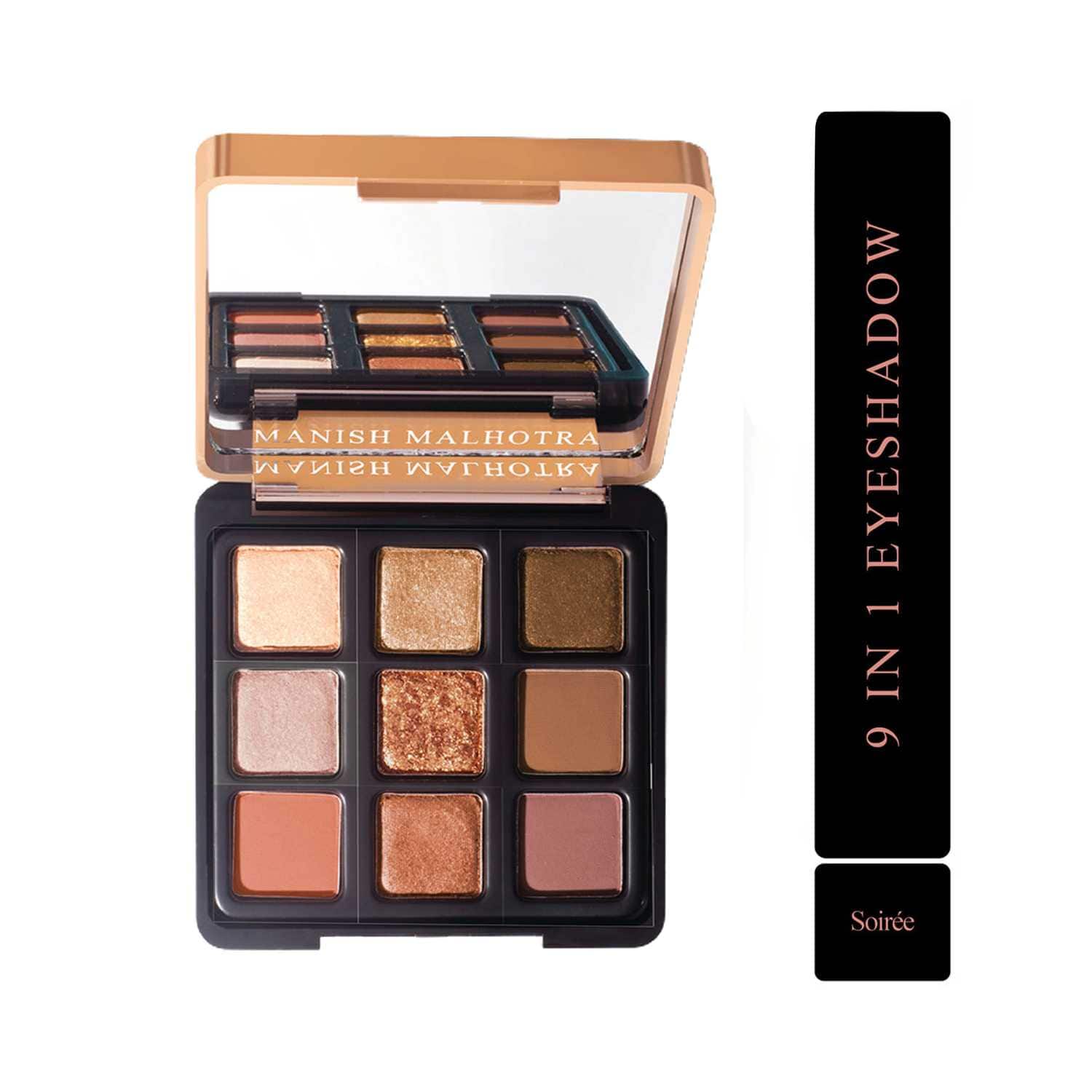 MYGLAMM | Myglamm Manish Malhotra 9 In 1 Eyeshadow Palette - Soiree (9g)