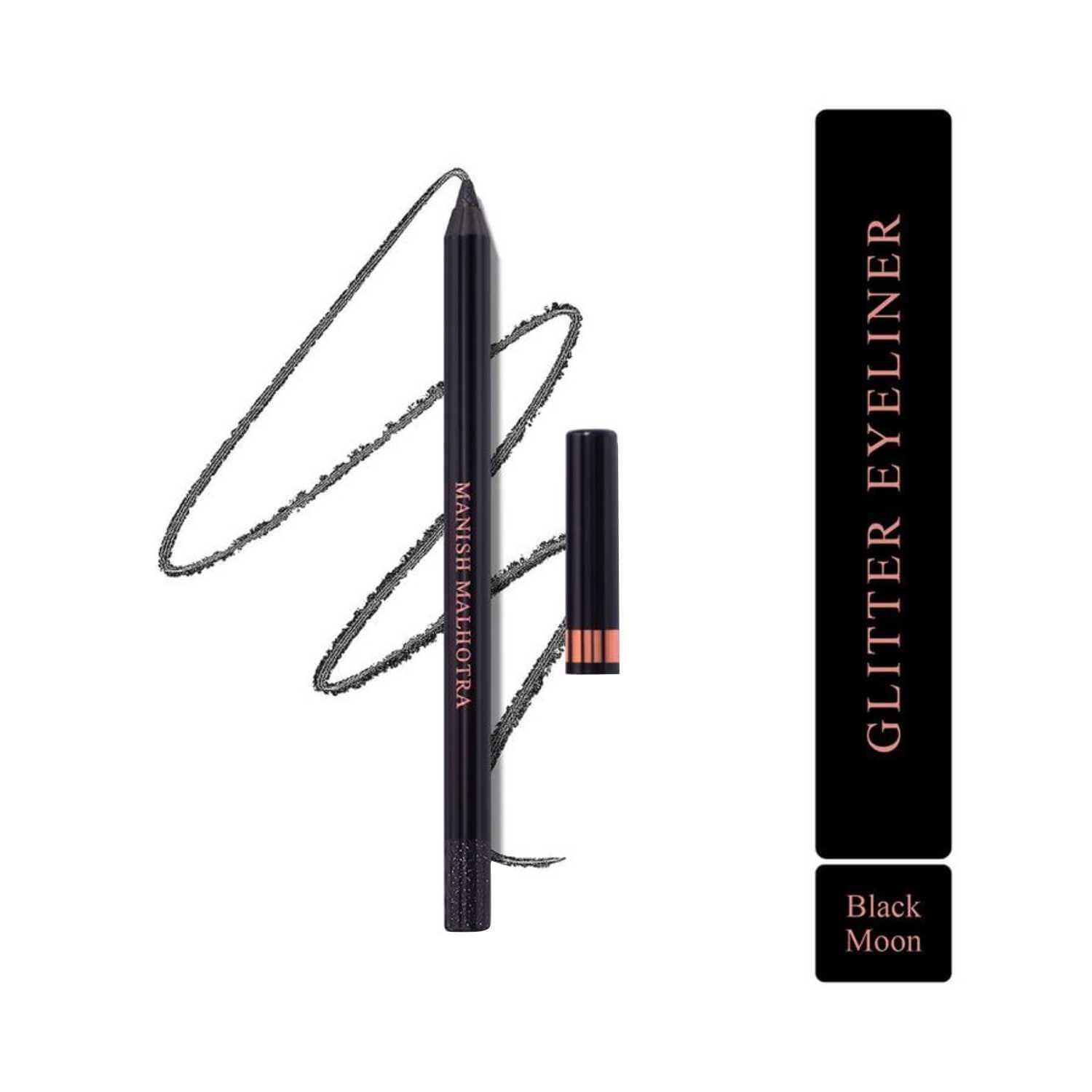 MYGLAMM | Myglamm Manish Malhotra Glitter Eyeliner - Black Moon (1.2g)