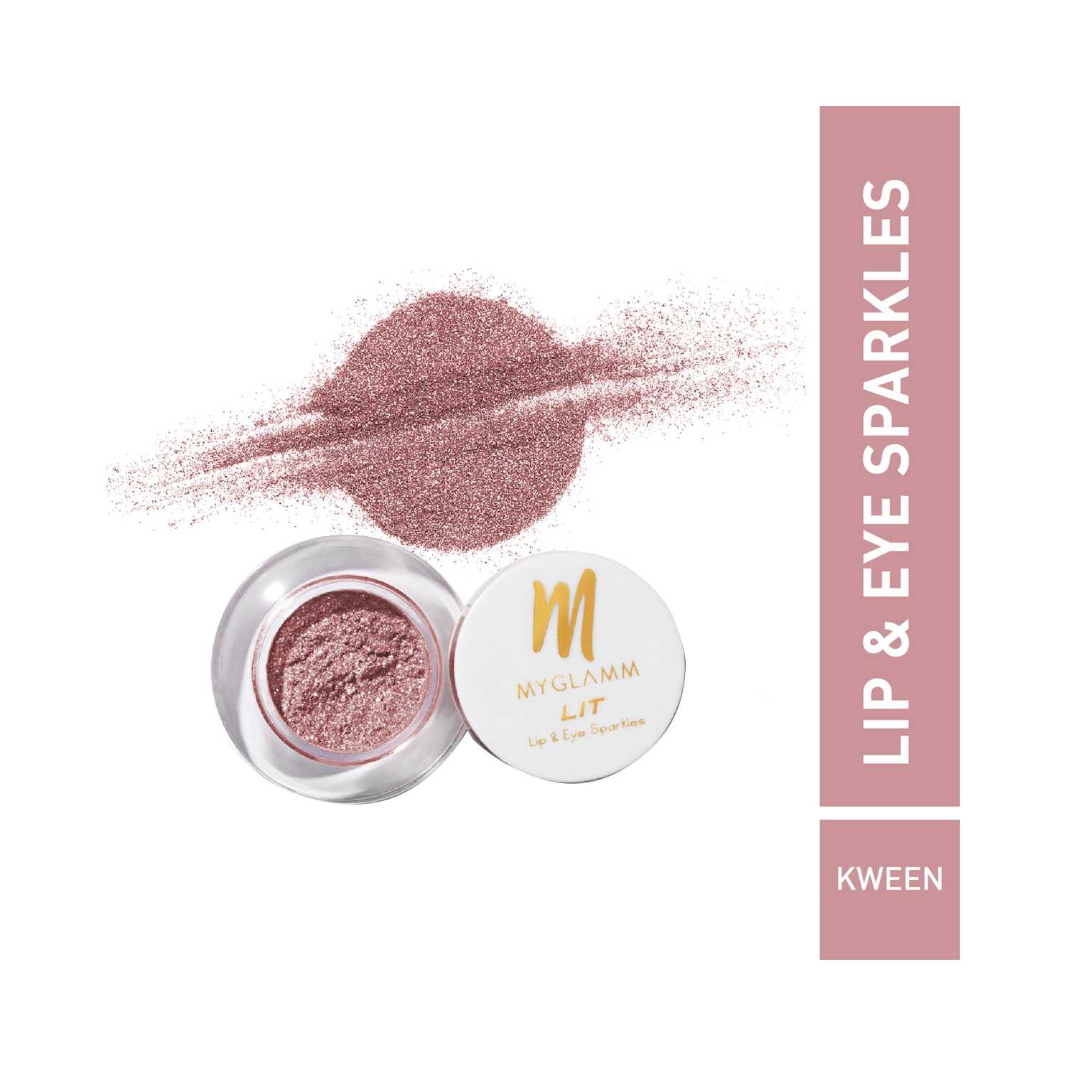 MYGLAMM | Myglamm LIT Lip & Eye Sparkles - Kween (1.1g)