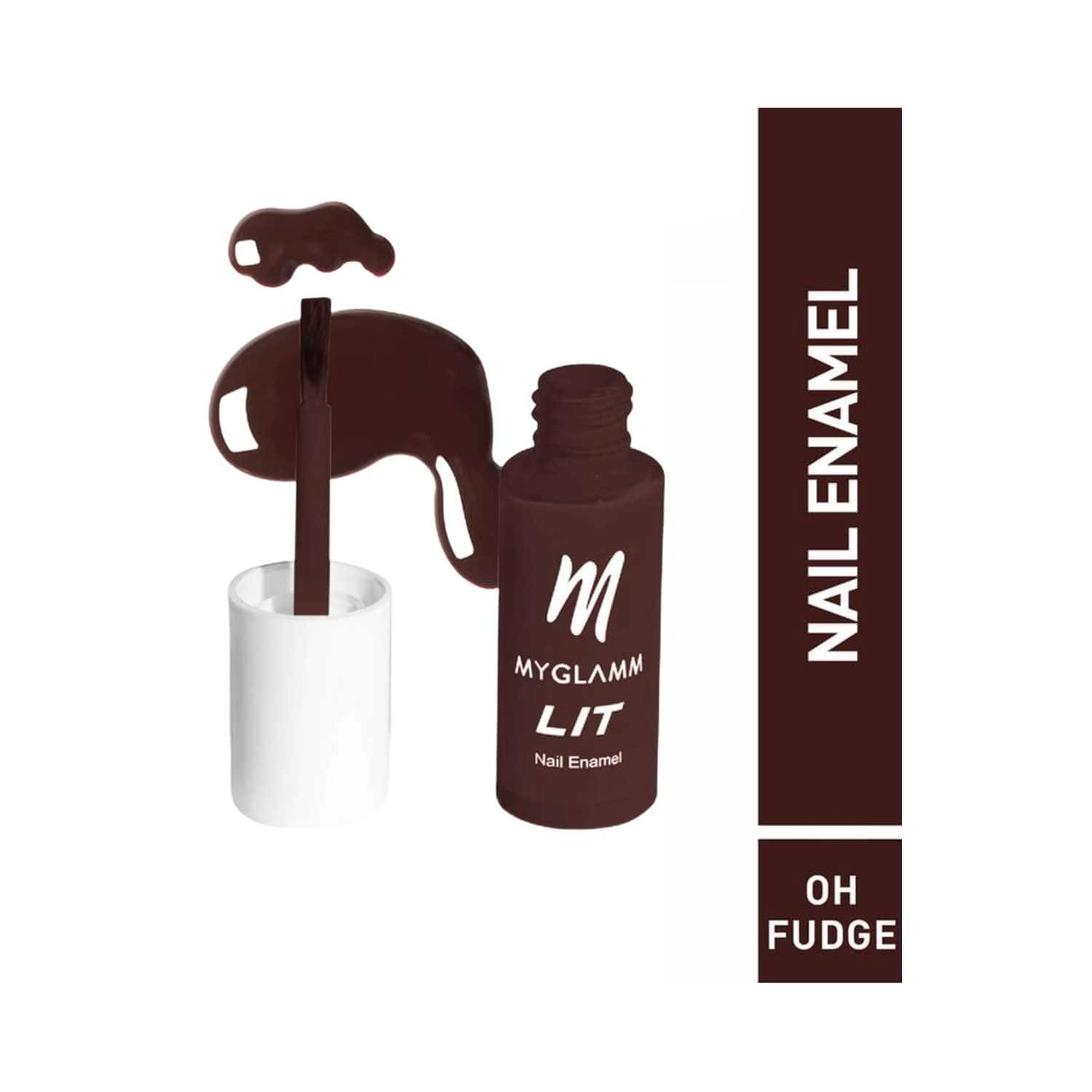 MYGLAMM | MyGlamm LIT Nail Enamel - Oh Fudge (7ml)