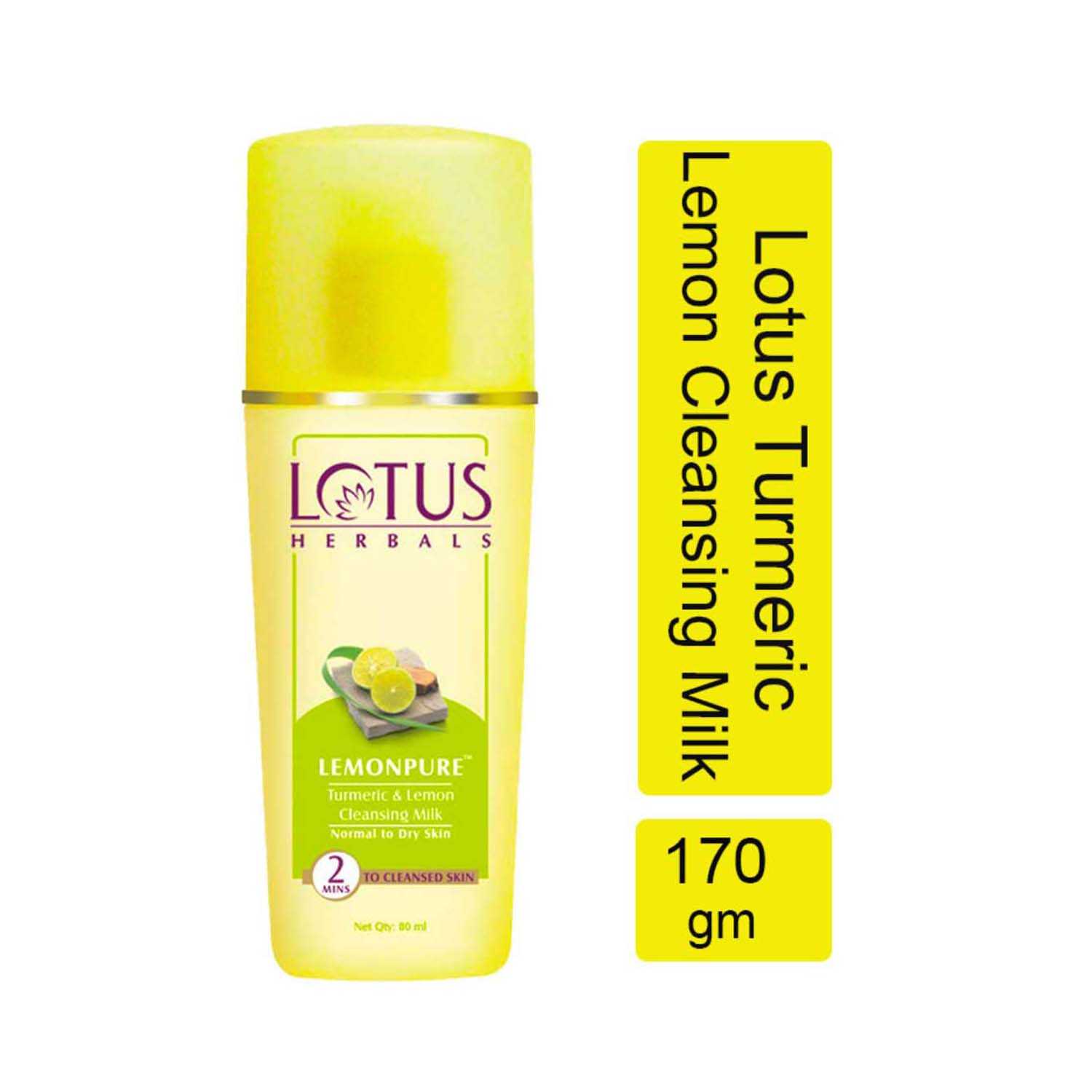 Lotus | Lotus Herbals Lemonpure Turmeric & Lemon Cleansing Milk - (170ml)