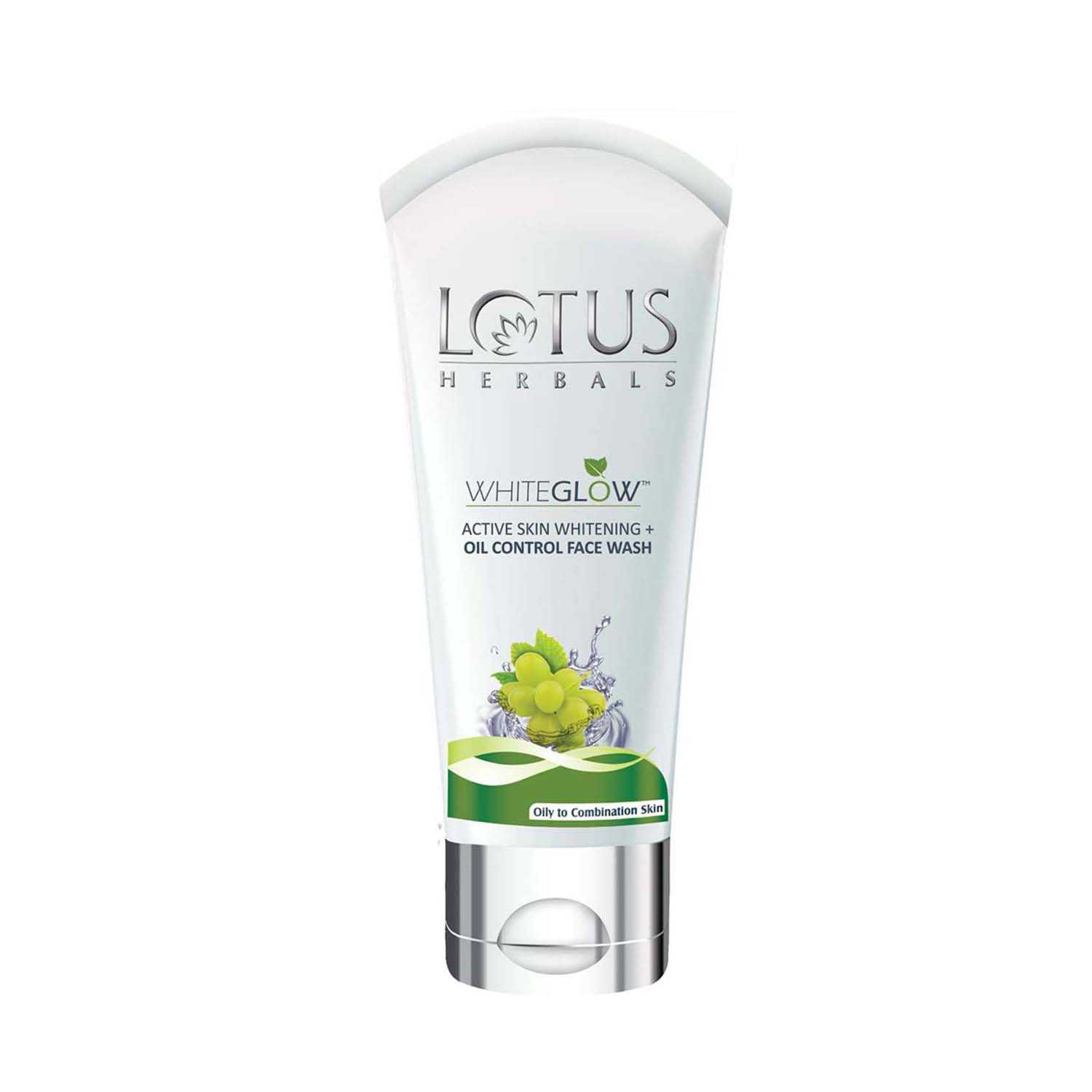 Lotus | Lotus Herbals Whiteglow Active Skin Whitening & Oil Control Facewash - (100g)