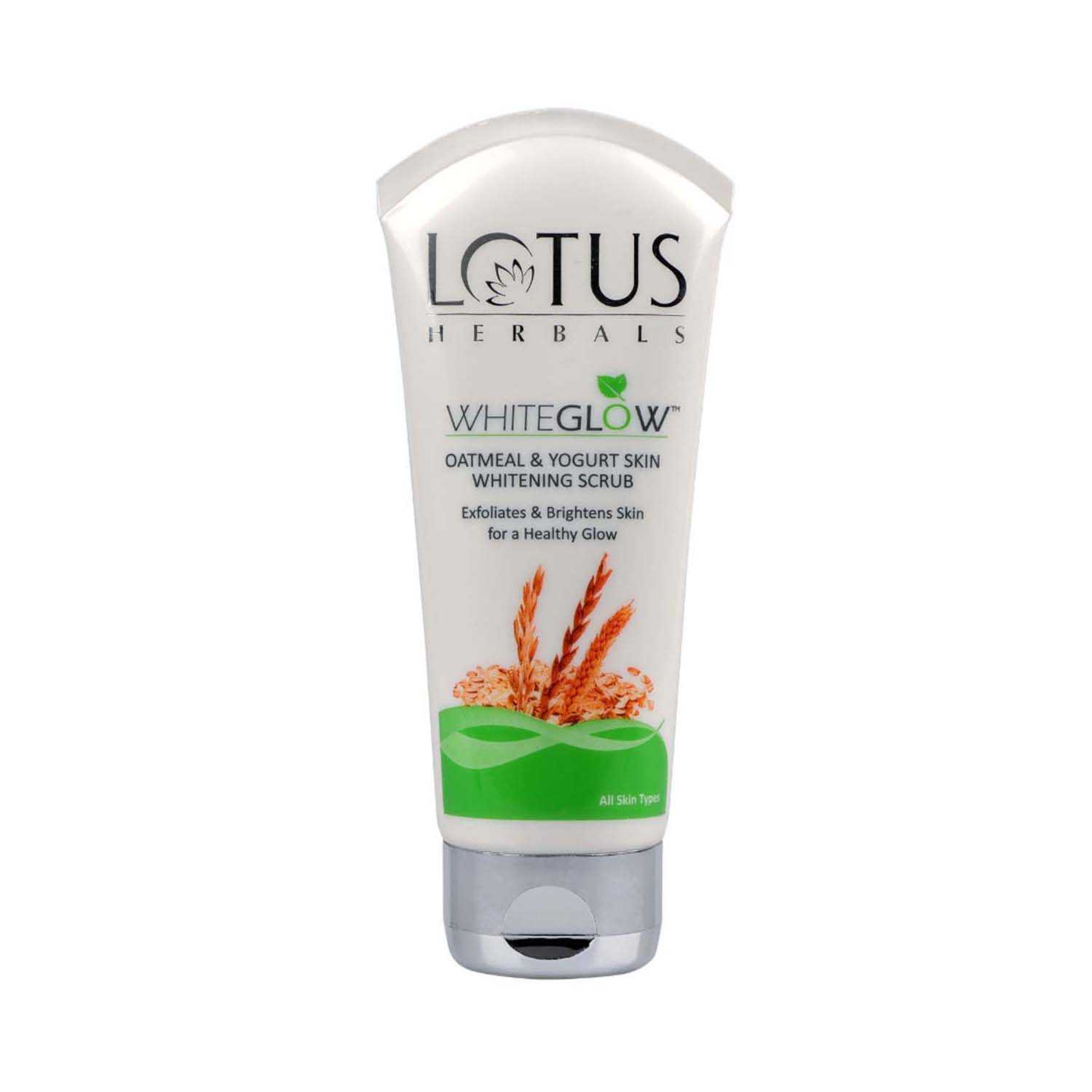 Lotus | Lotus Herbals Whiteglow Oatmeal & Yogurt Skin Whitening Scrub - (50g)