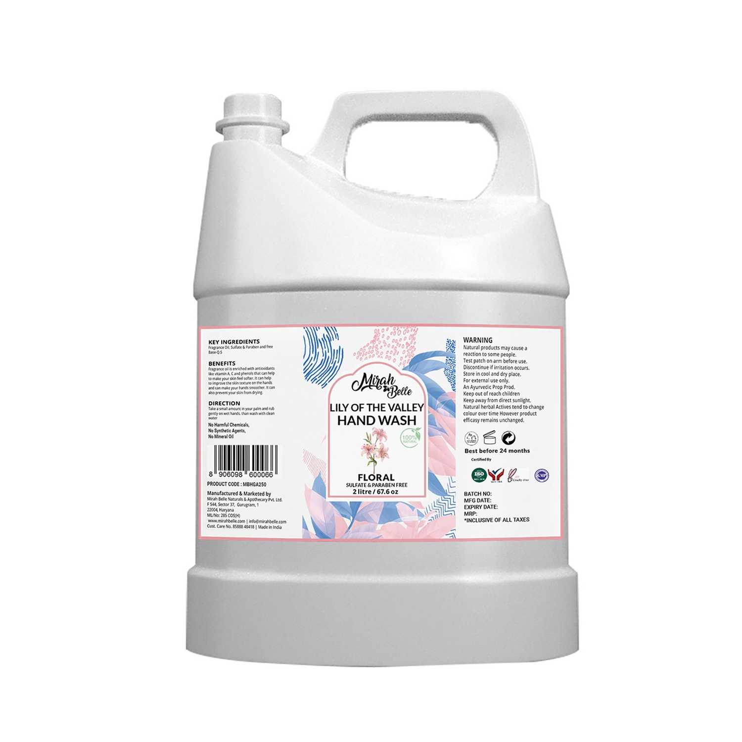 Mirah Belle | Mirah Belle Lily of the Valley Natural Hand Wash (2000ml)
