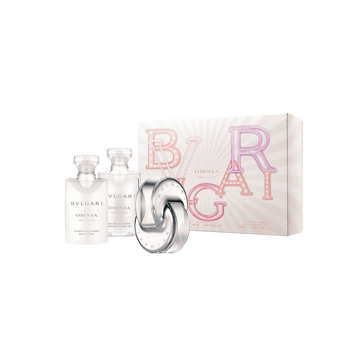 Bvlgari | Bvlgari Omnia Crystalline Gift Set: Eau de Toilette40ml, SG40ml, BL40ml - 3 Pcs