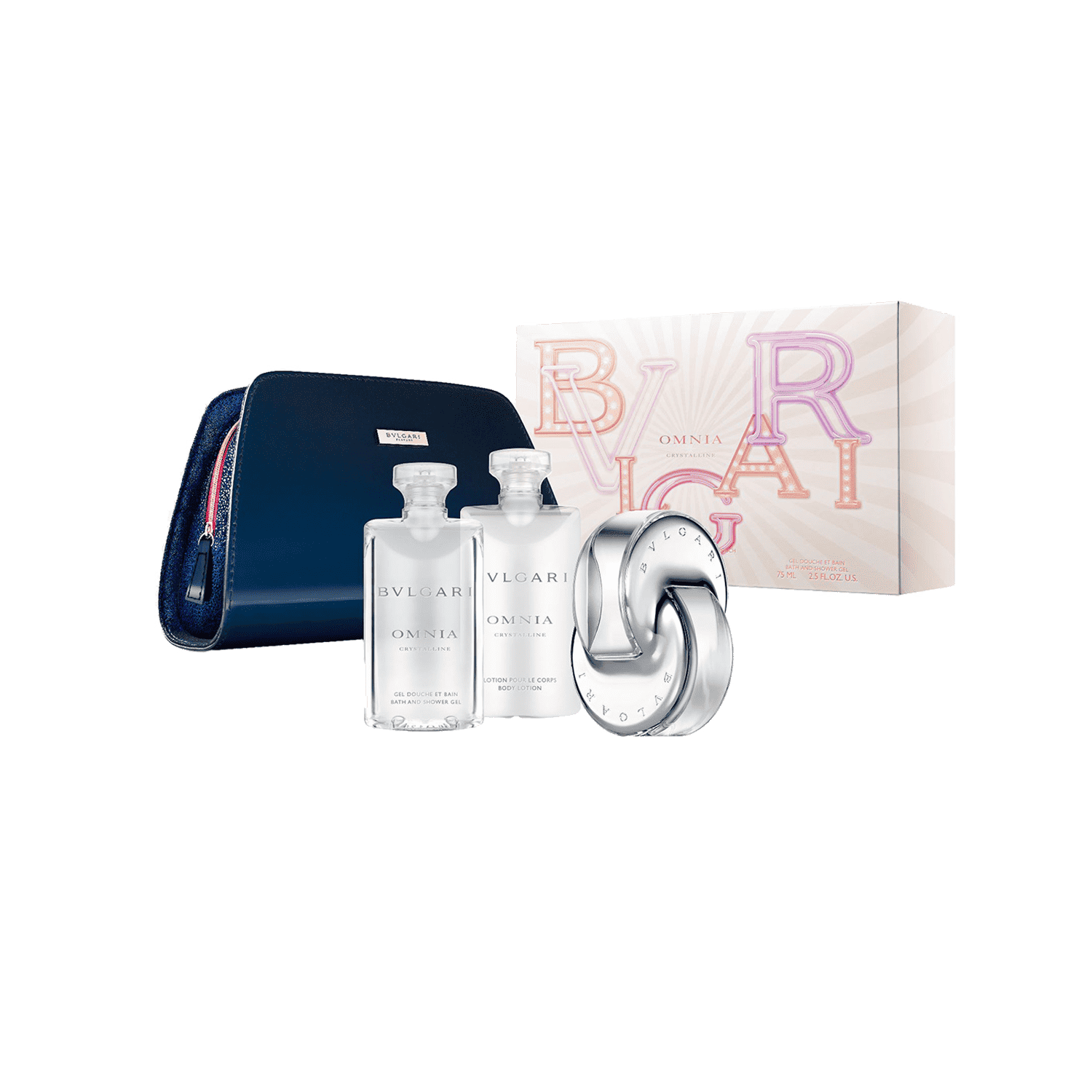 Bvlgari | Bvlgari Omnia Crystalline Gift Set : Eau de Toilette65ml, SG, BL, Pouch (3 pcs)