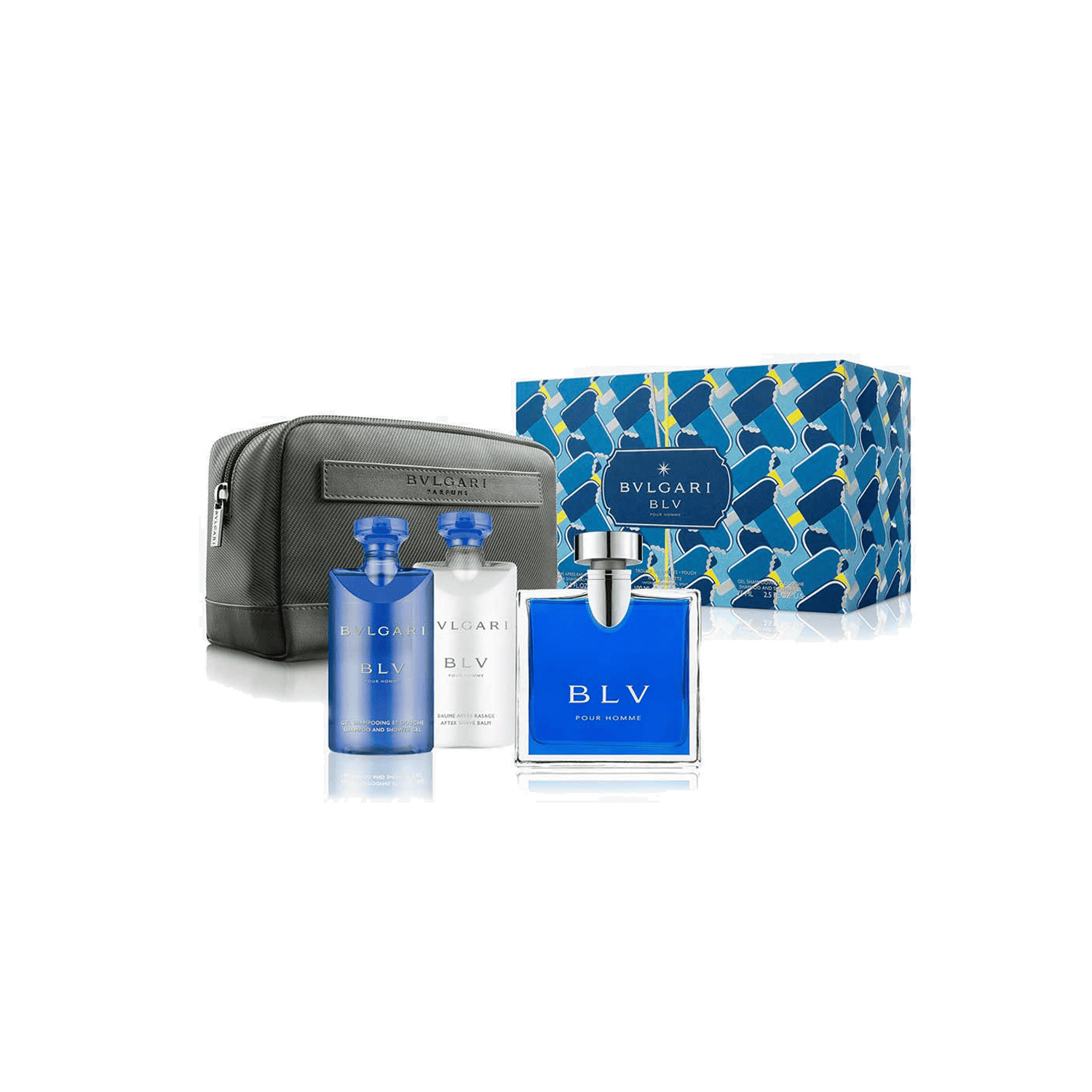 Bvlgari | Bvlgari BLV Pour Homme Gift Set: Eau de Toilette100ml, Shampoo Shower Gel75ml, After Shaving Balm75ml - 3 Pcs