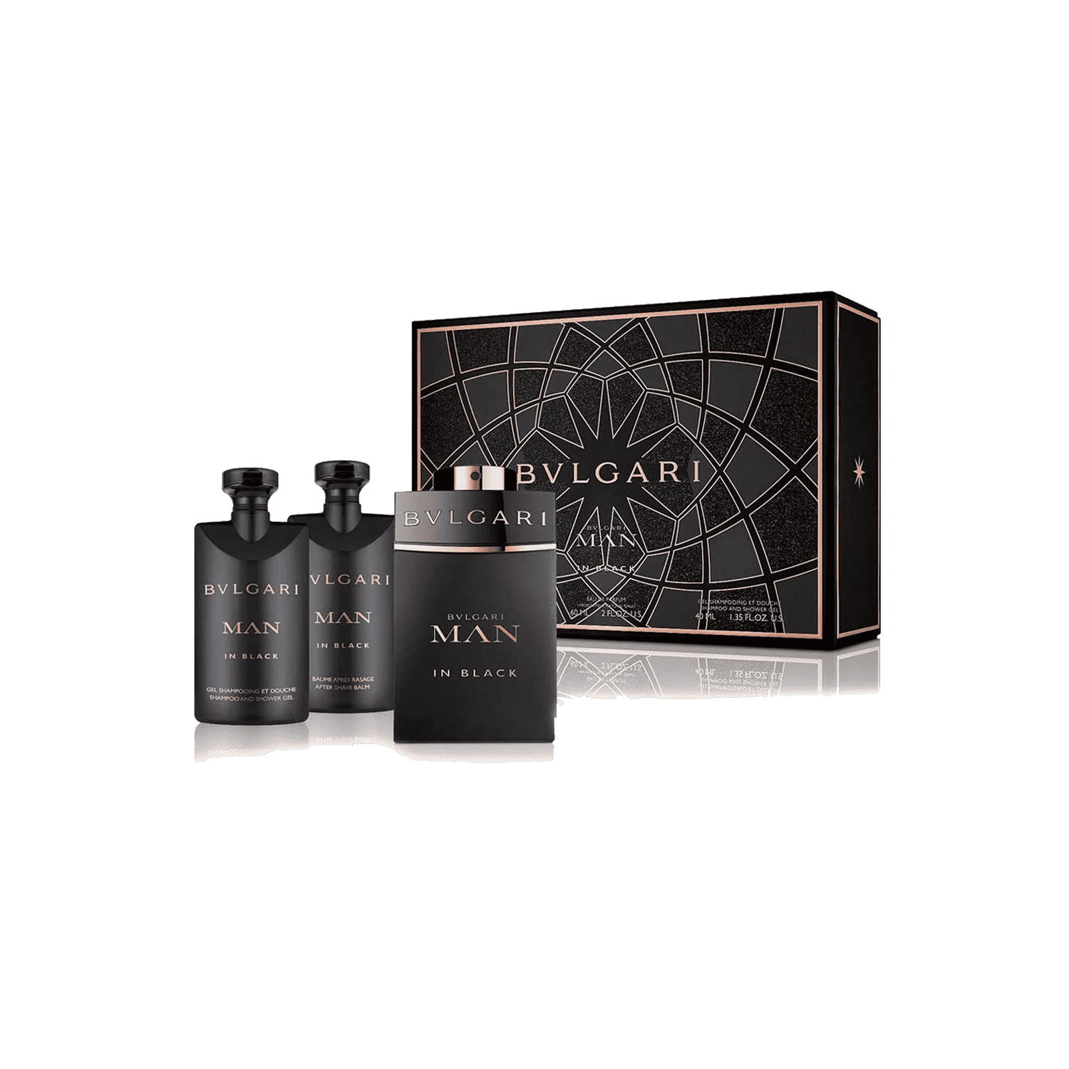 Bvlgari | Bvlgari Man In Black Gift Set: EDP 60ml, Shampoo and Shower Gel  40ml, After Shave Balm  40ml (4 Pcs)