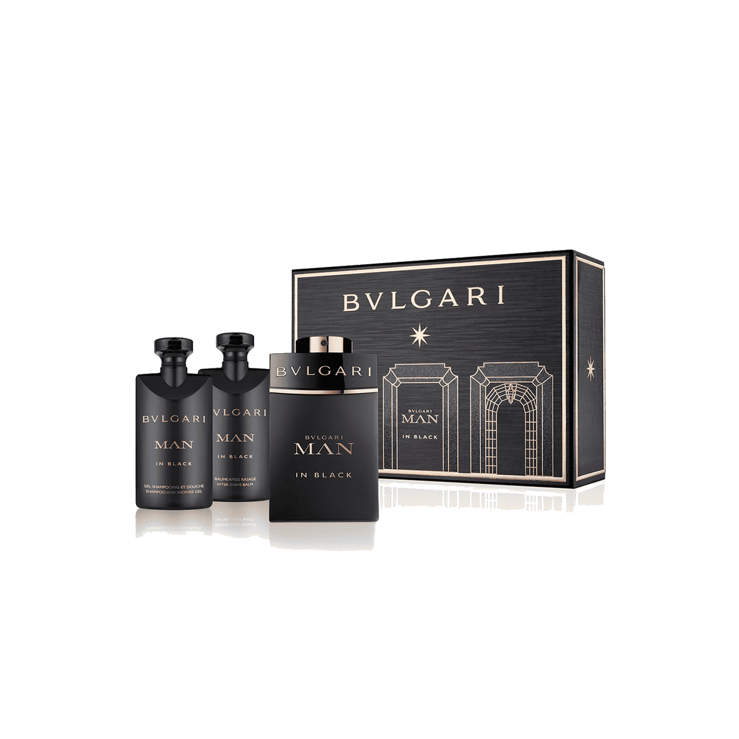 Bvlgari | Bvlgari Man In Black Set: EDP60ml, After Shave Balm 40ml, Shampoo and Shower Gel 40ml - 4 Pcs