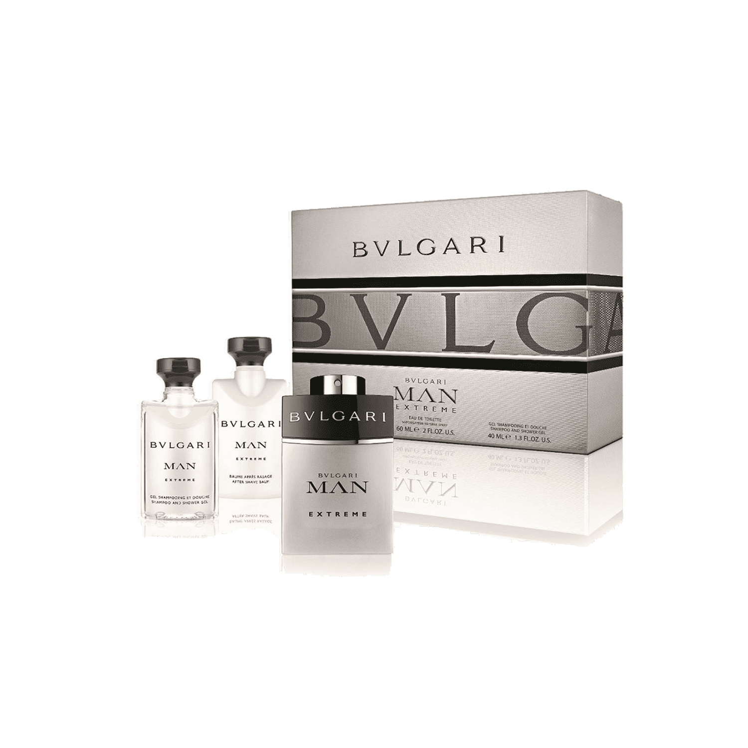Bvlgari | Bvlgari Man Extreme Set: Eau de Toilette60ml, After Shave Balm 40ml, Shampoo and Shower Gel 40ml - 4 Pcs