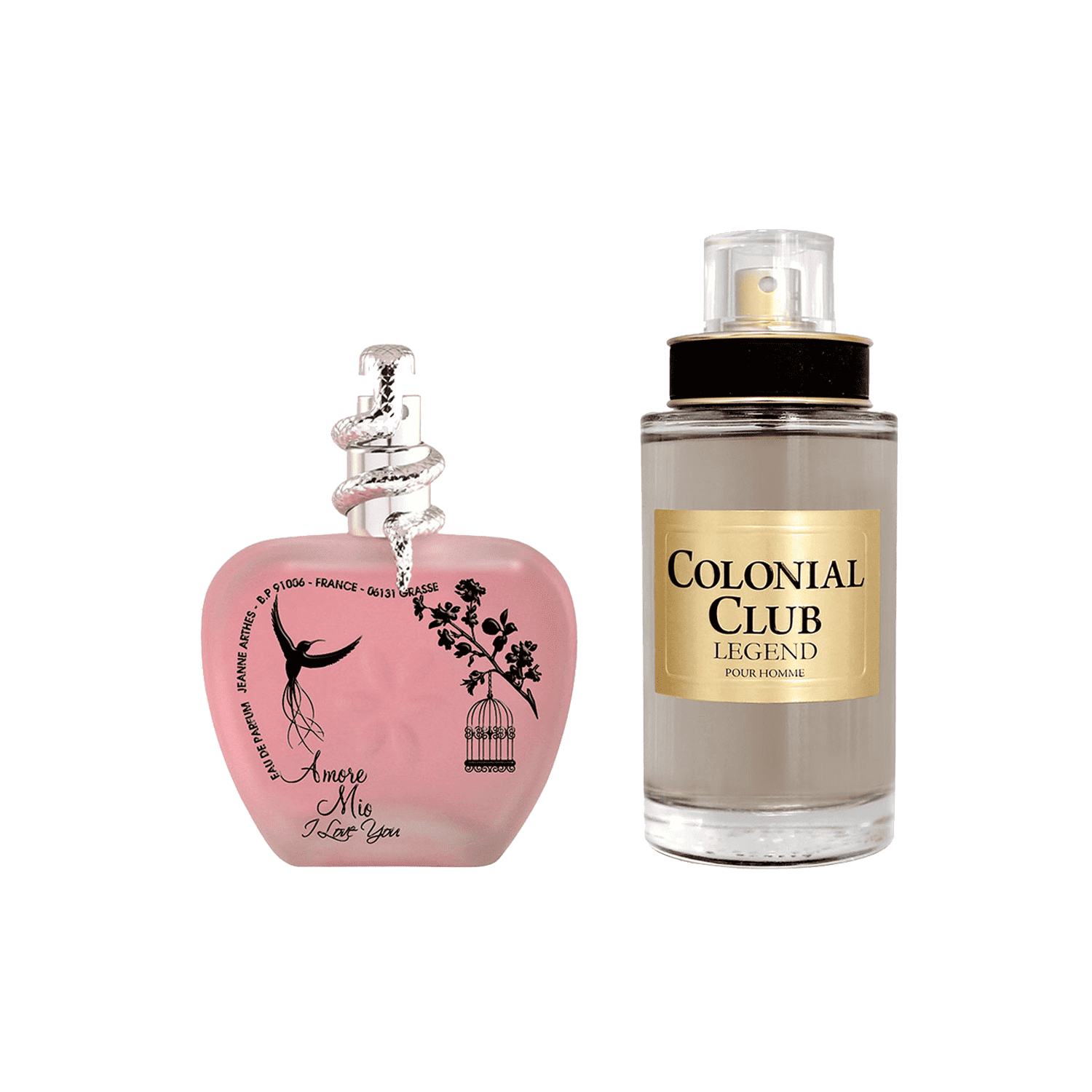 Jeanne Arthes | Jeanne Arthes Combo Set : Colonial Club Legend Eau de Toilette for Men, Amore Mio I Love You Eau de Parfum for Women (2 pcs)