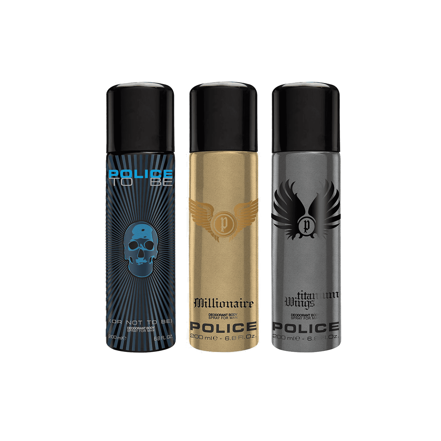 Police | Police Combo Set : To be, Millionaire, Wings titanium Deo (3 pcs)