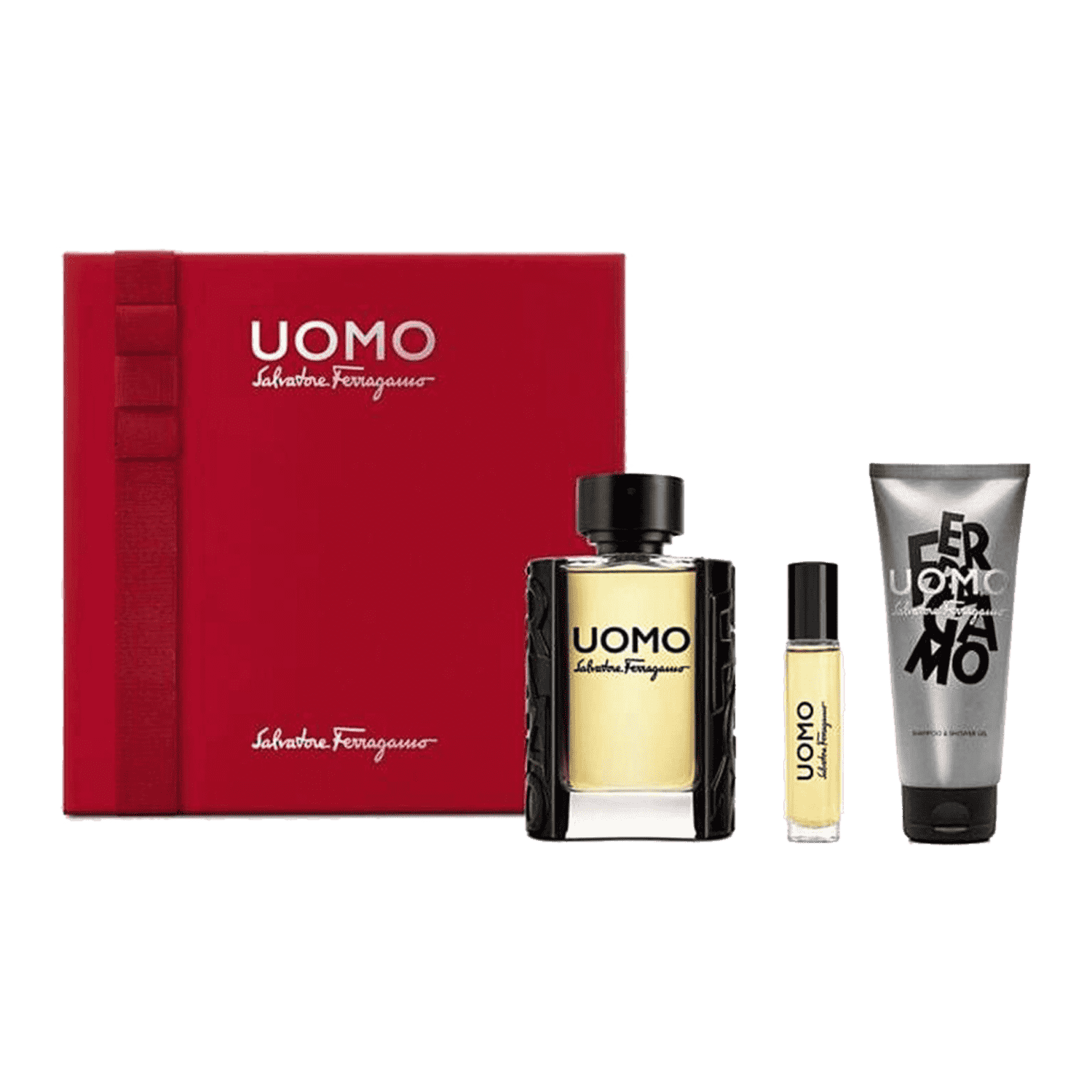 Salvatore Ferragamo | Salvatore Ferragamo Uomo Gift Set: Eau de Toilette 100ml, Shampoo Shower Gel 100ml, SPR10ml - 3 Pcs
