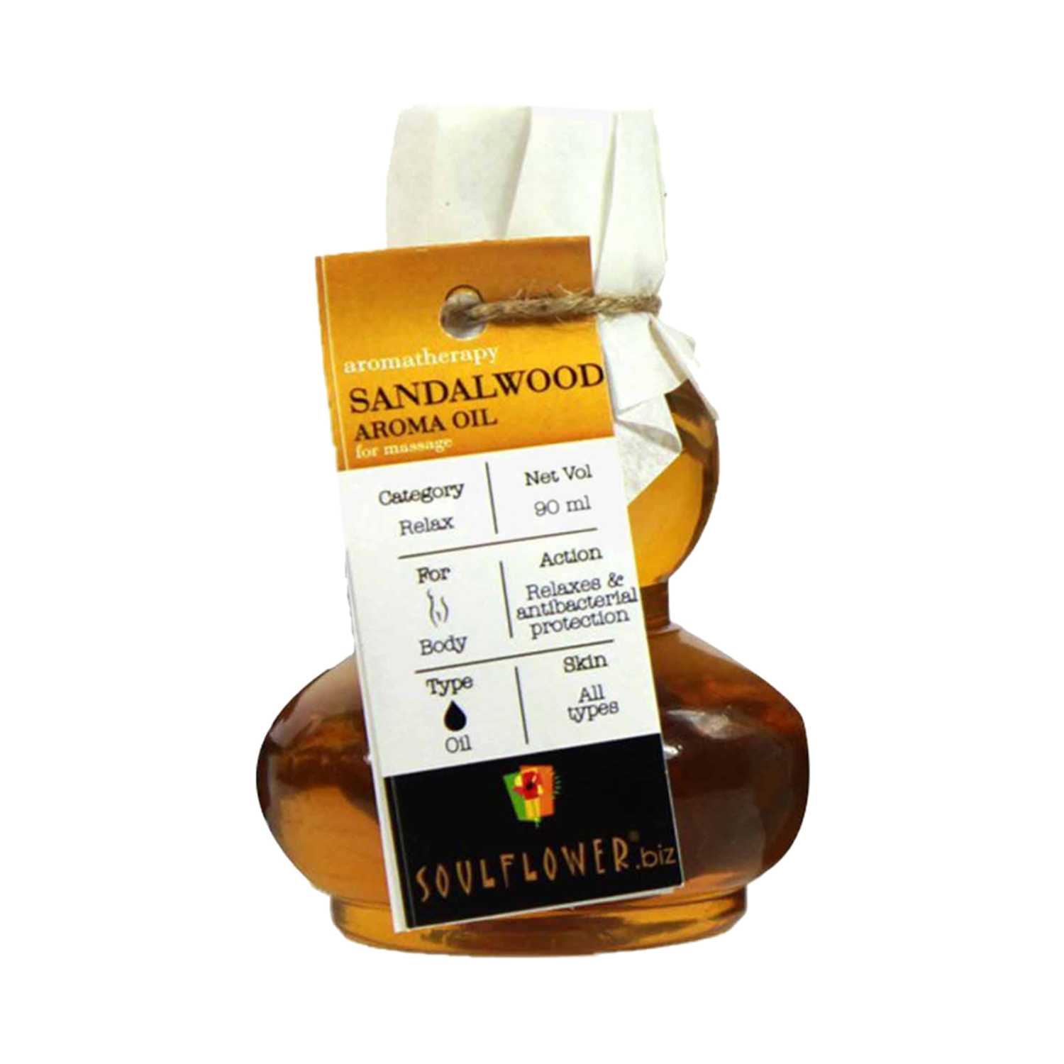 Soulflower | Soulflower Sandalwood Aroma Massage Oil - (90ml)