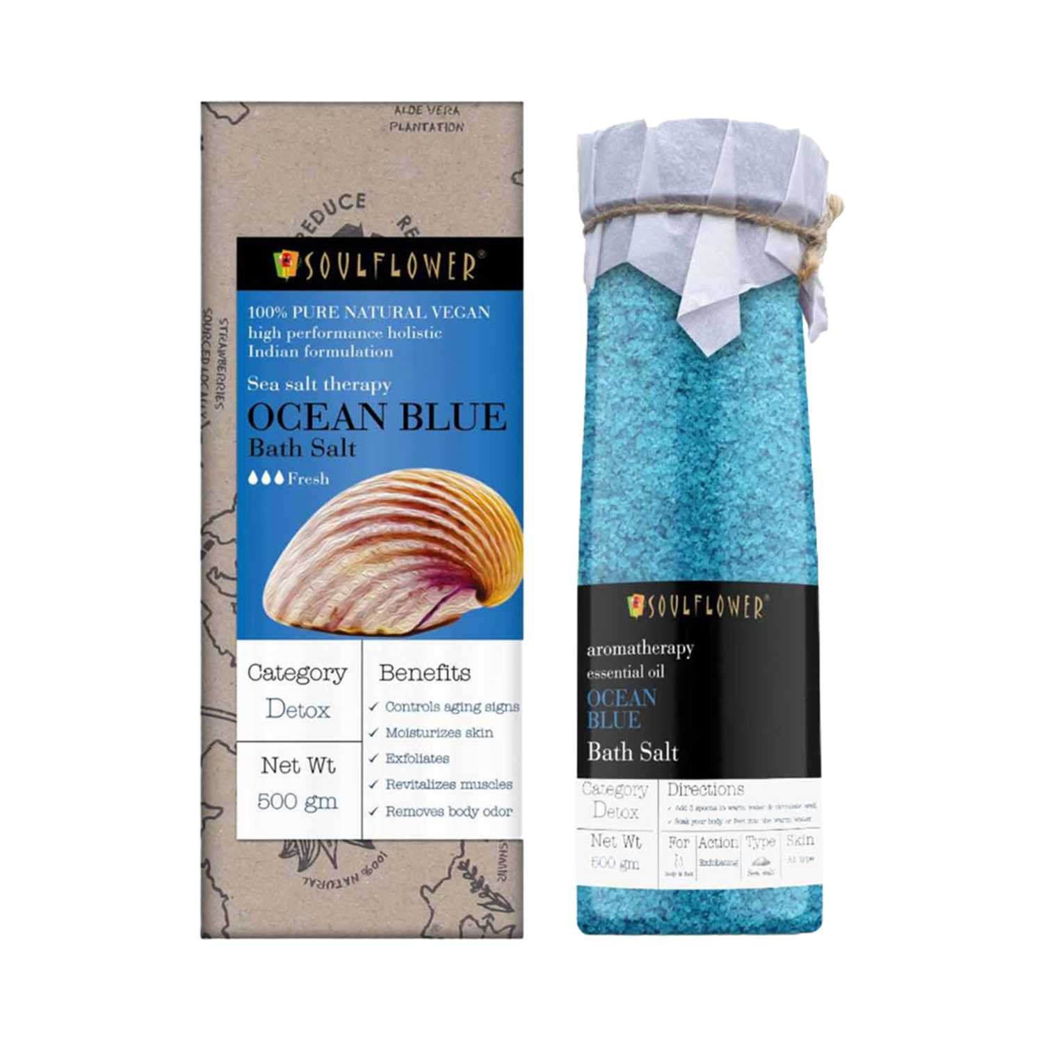 Soulflower | Soulflower Ocean Blue Bath Salt - (500g)