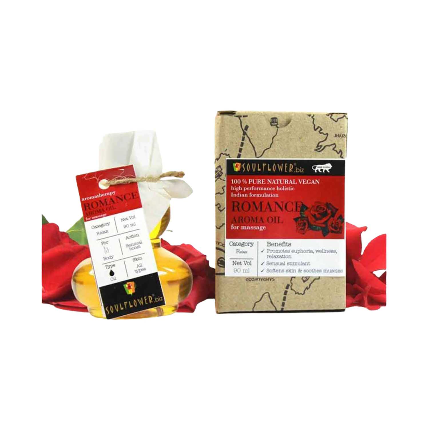 Soulflower | Soulflower Romance Aroma Massage Oil - (90ml)