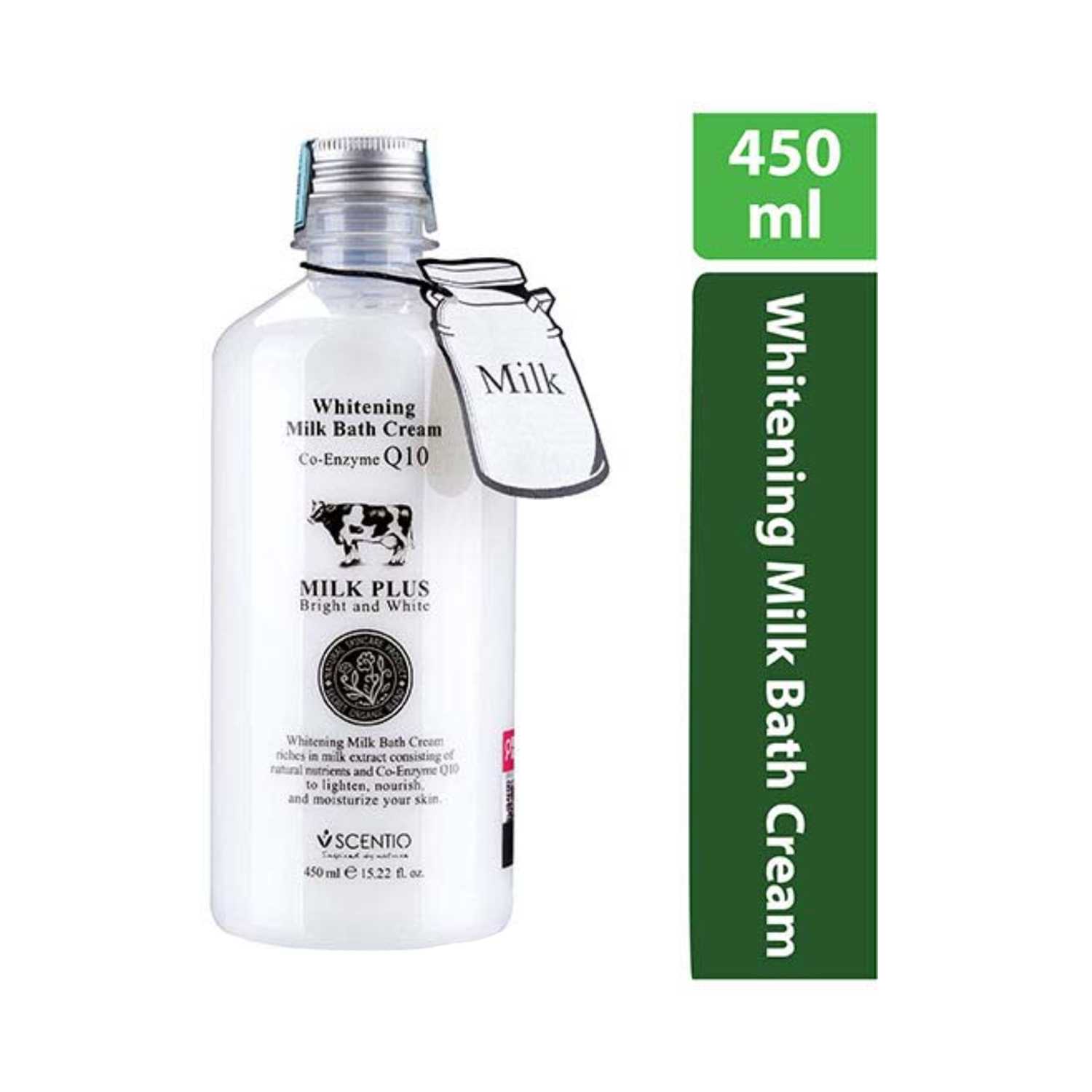 SCENTIO | SCENTIO Milk Plus Organic Whitening Q10 Bath Cream (450ml)