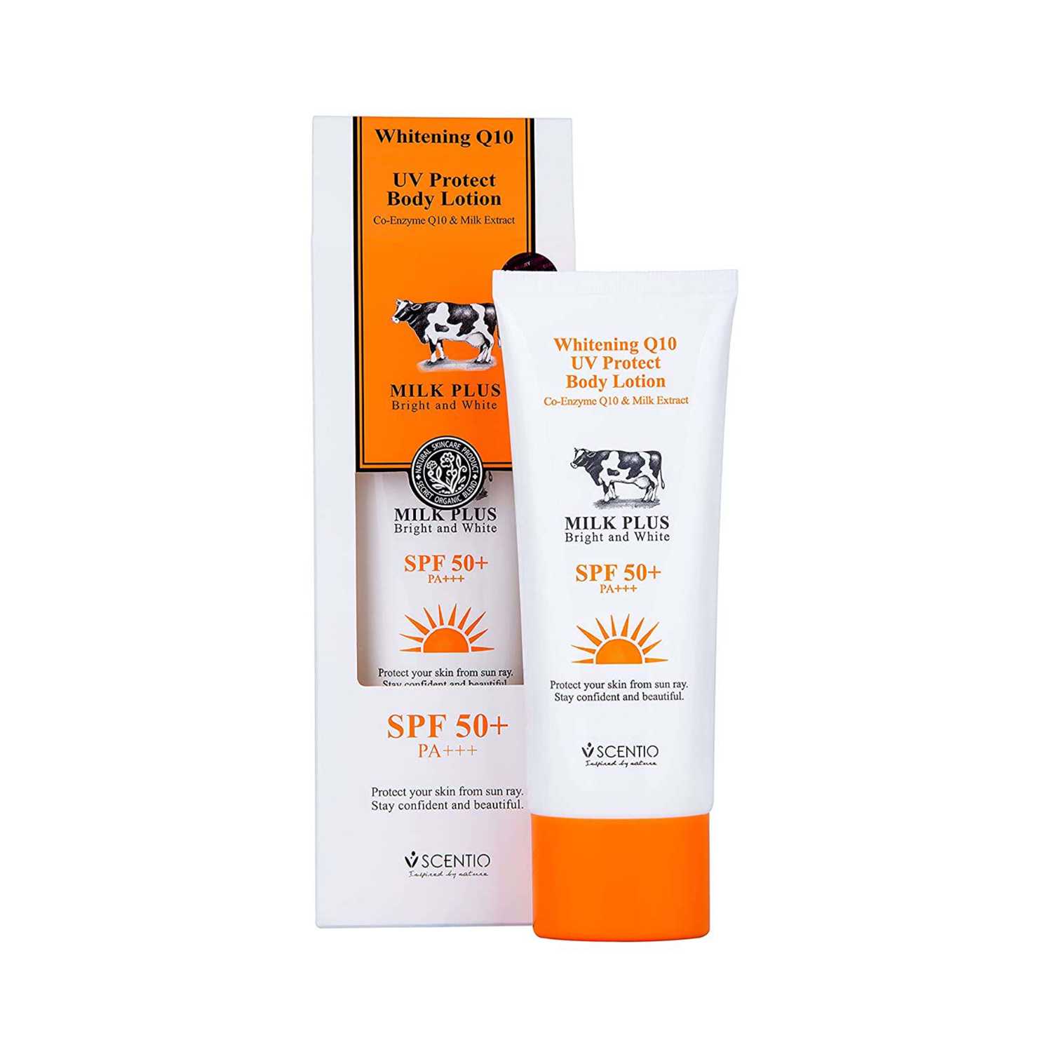 SCENTIO | SCENTIO Milk Plus Organic Whitening Q10 UV Protect Body Sunscreen (100ml)