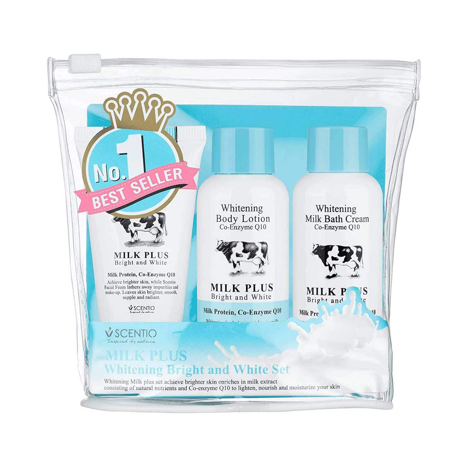 SCENTIO | SCENTIO Milk Plus Organic Whitening Bright and White Set (125ml)