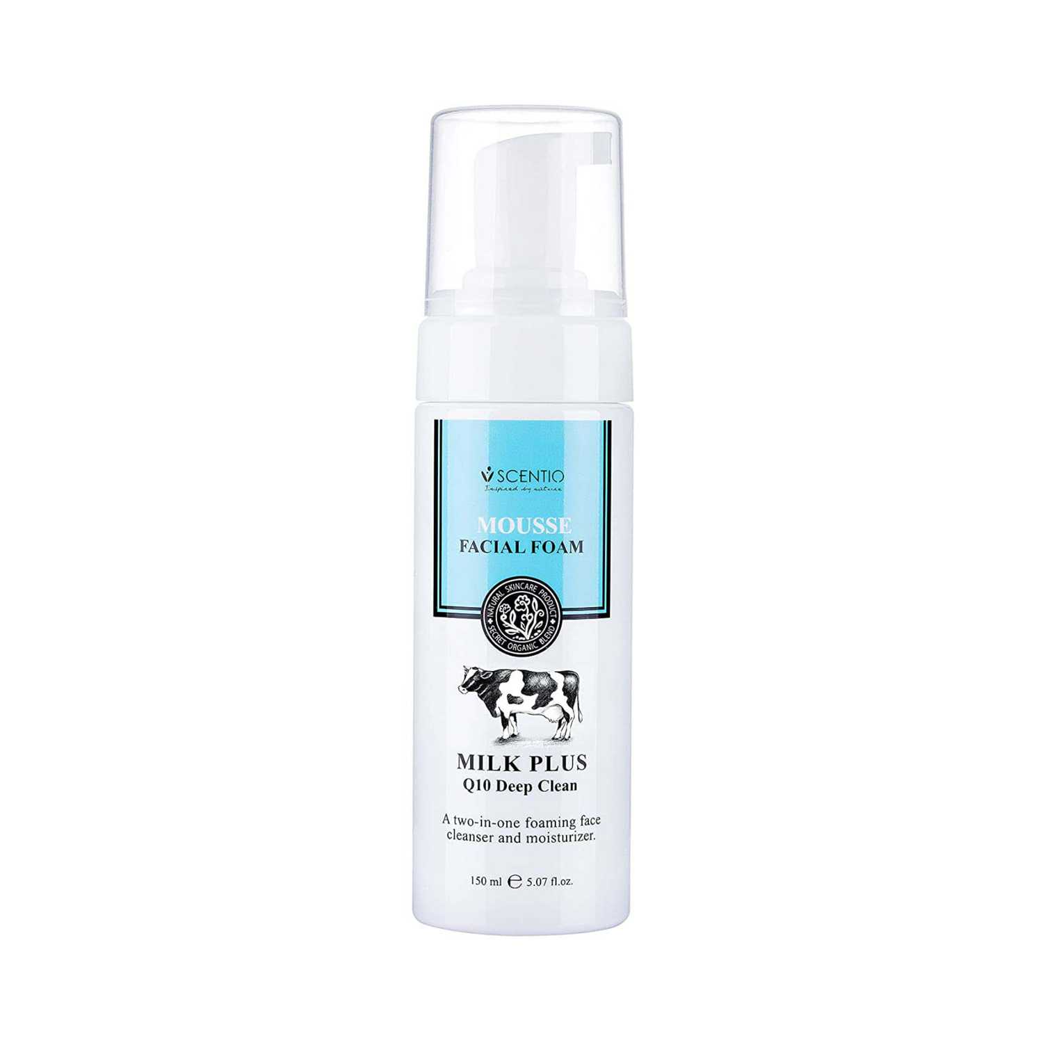 SCENTIO | SCENTIO Milk Plus Organic Q10 Deep Clean Mousse Facial Foam (150ml)