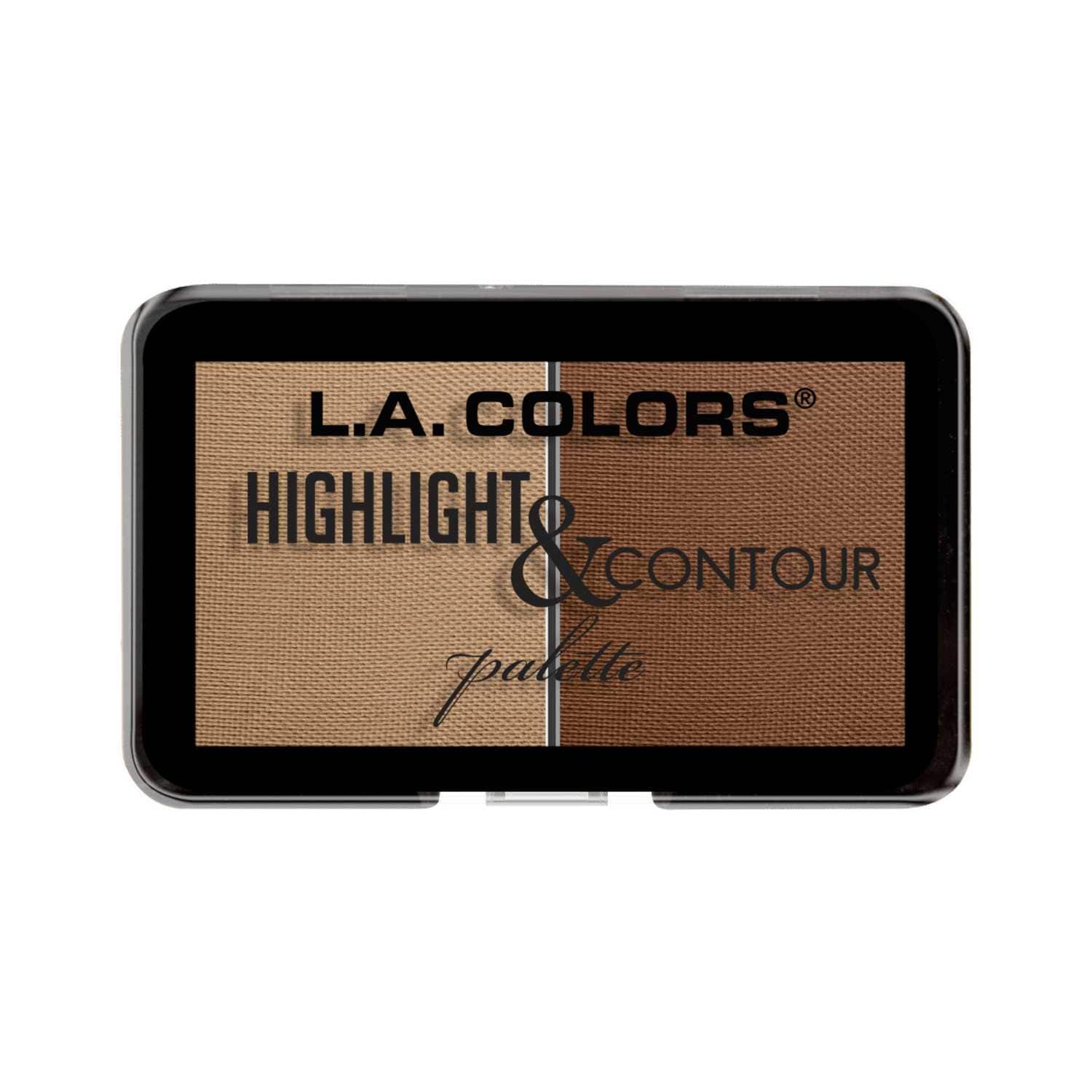 L.A. Colors | L.A. Colors Highlight And Contour Palette - Medium To Tan (7g)